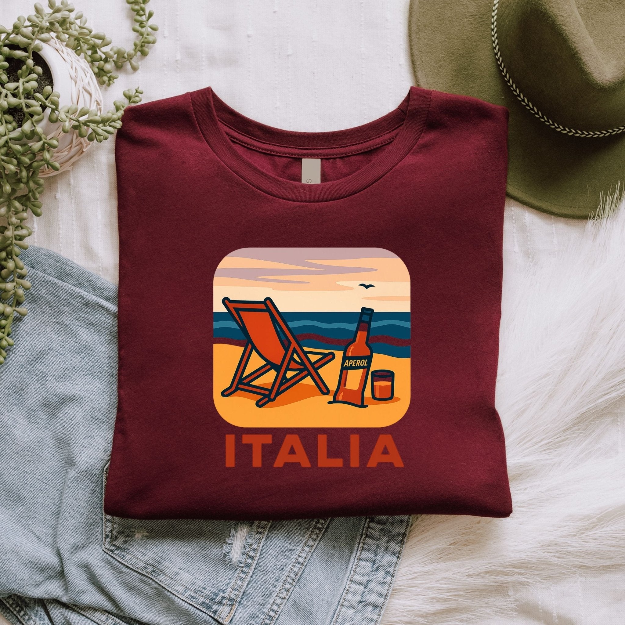 Italia Beach T-Shirt, Italian Summer Tee - Craig Michael Design