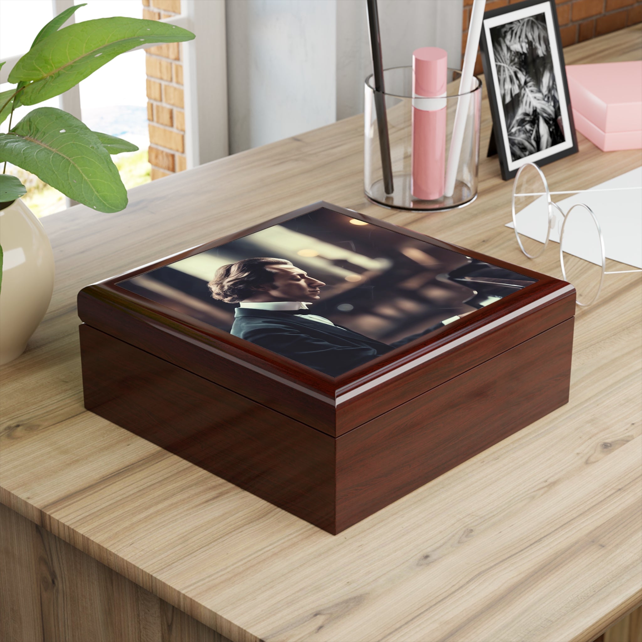 Jewellery Box, Music Lover Gift, Classical Music Decor, Composer Jewellery Box, Piano Theme Gift, Elegant Storage Box, Vintage Music Art, Classical Composer Gift, Velve - Craig Michael Design