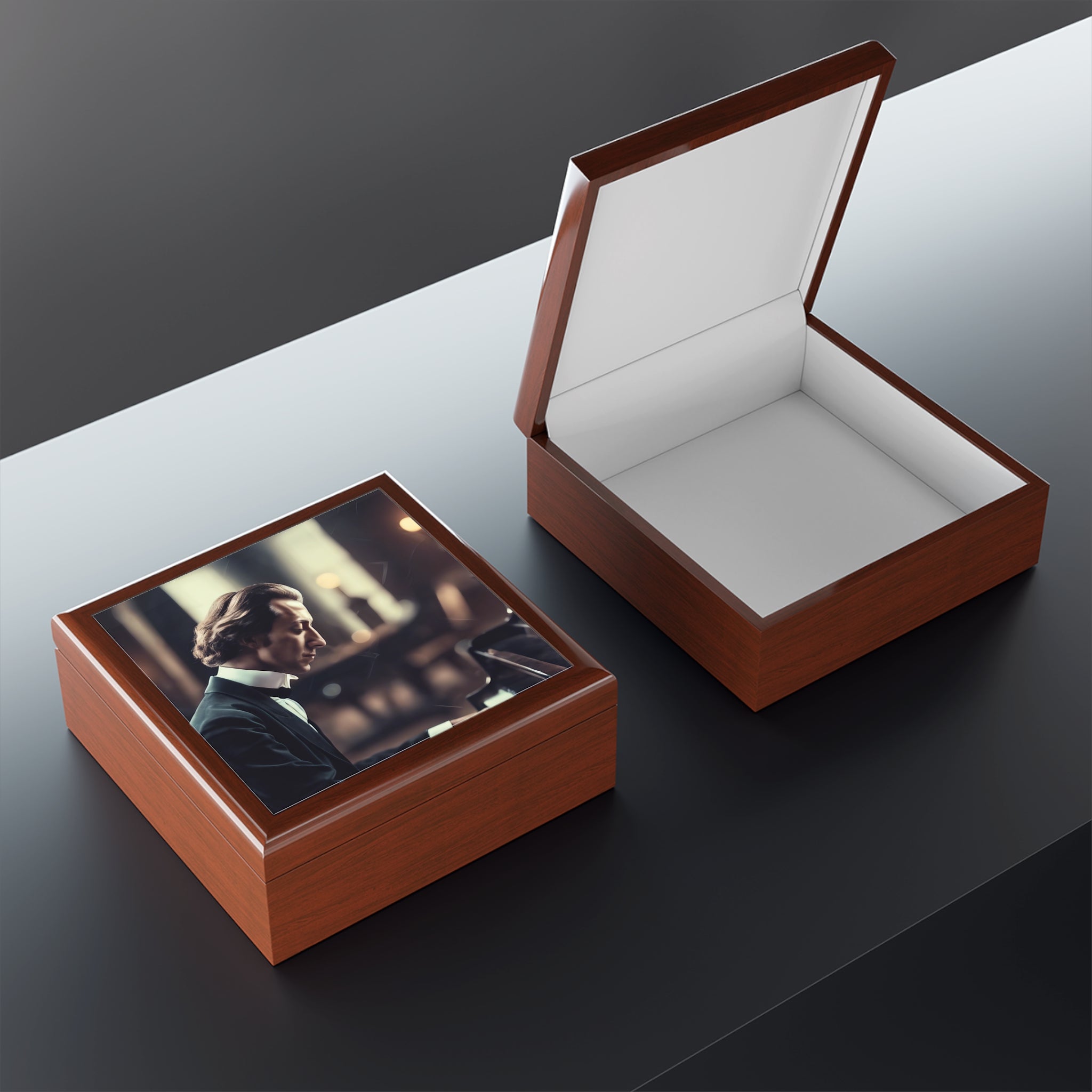 Jewellery Box, Music Lover Gift, Classical Music Decor, Composer Jewellery Box, Piano Theme Gift, Elegant Storage Box, Vintage Music Art, Classical Composer Gift, Velve - Craig Michael Design