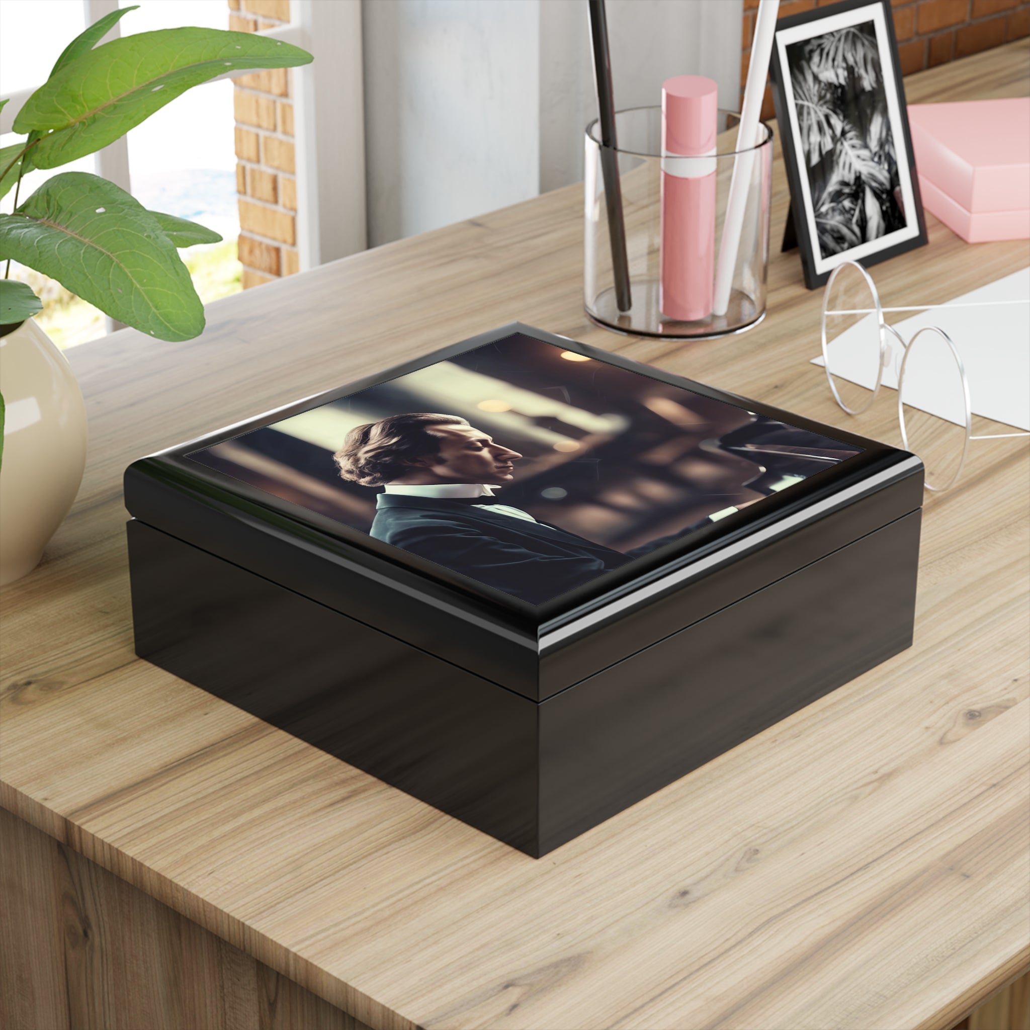 Jewellery Box, Music Lover Gift, Classical Music Decor, Composer Jewellery Box, Piano Theme Gift, Elegant Storage Box, Vintage Music Art, Classical Composer Gift, Velve - Craig Michael Design