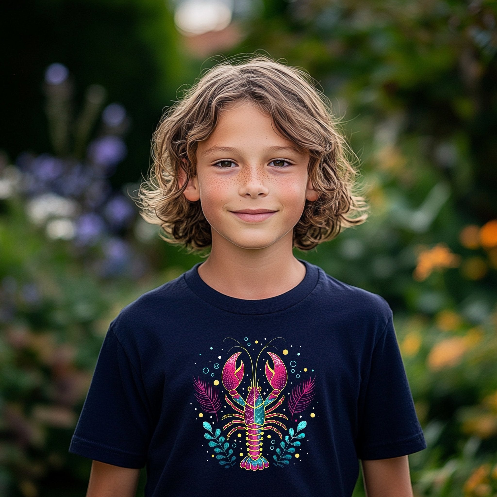 Kids Lobster Graphic T-Shirt, Cute Sea Creature Shirt, Youth Ocean Animal Tee, Fun Lobster Design Top, Children's Summer Outfit - Craig Michael Design