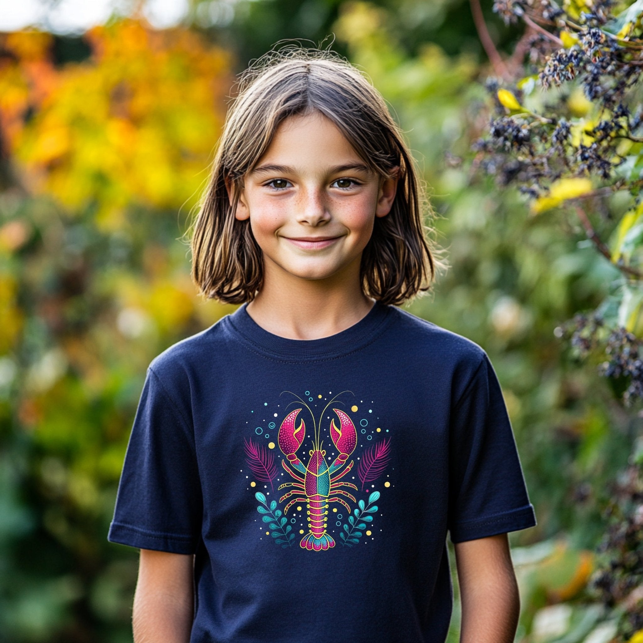 Kids Lobster Graphic T-Shirt, Cute Sea Creature Shirt, Youth Ocean Animal Tee, Fun Lobster Design Top, Children's Summer Outfit - Craig Michael Design