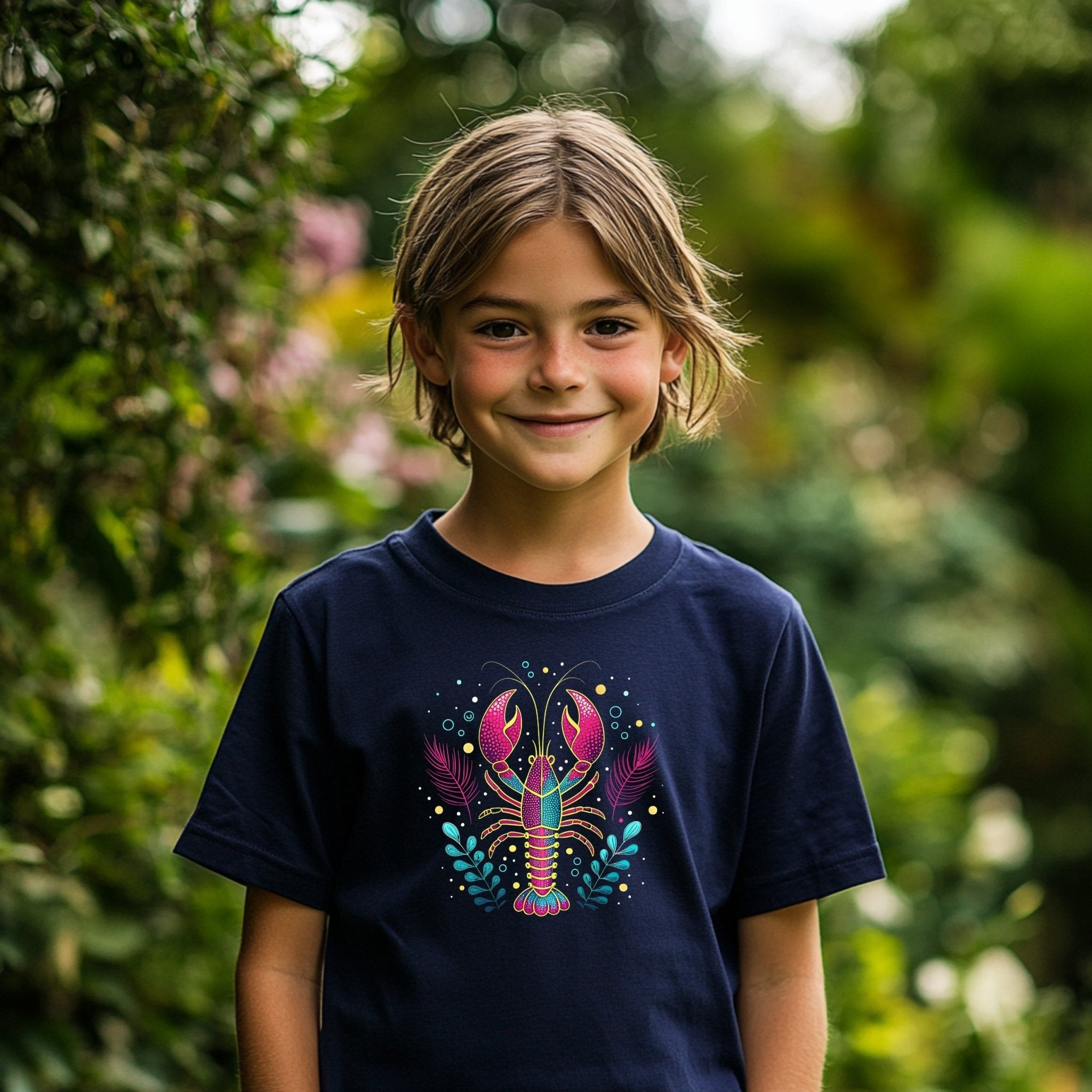 Kids Lobster Graphic T-Shirt, Cute Sea Creature Shirt, Youth Ocean Animal Tee, Fun Lobster Design Top, Children's Summer Outfit - Craig Michael Design