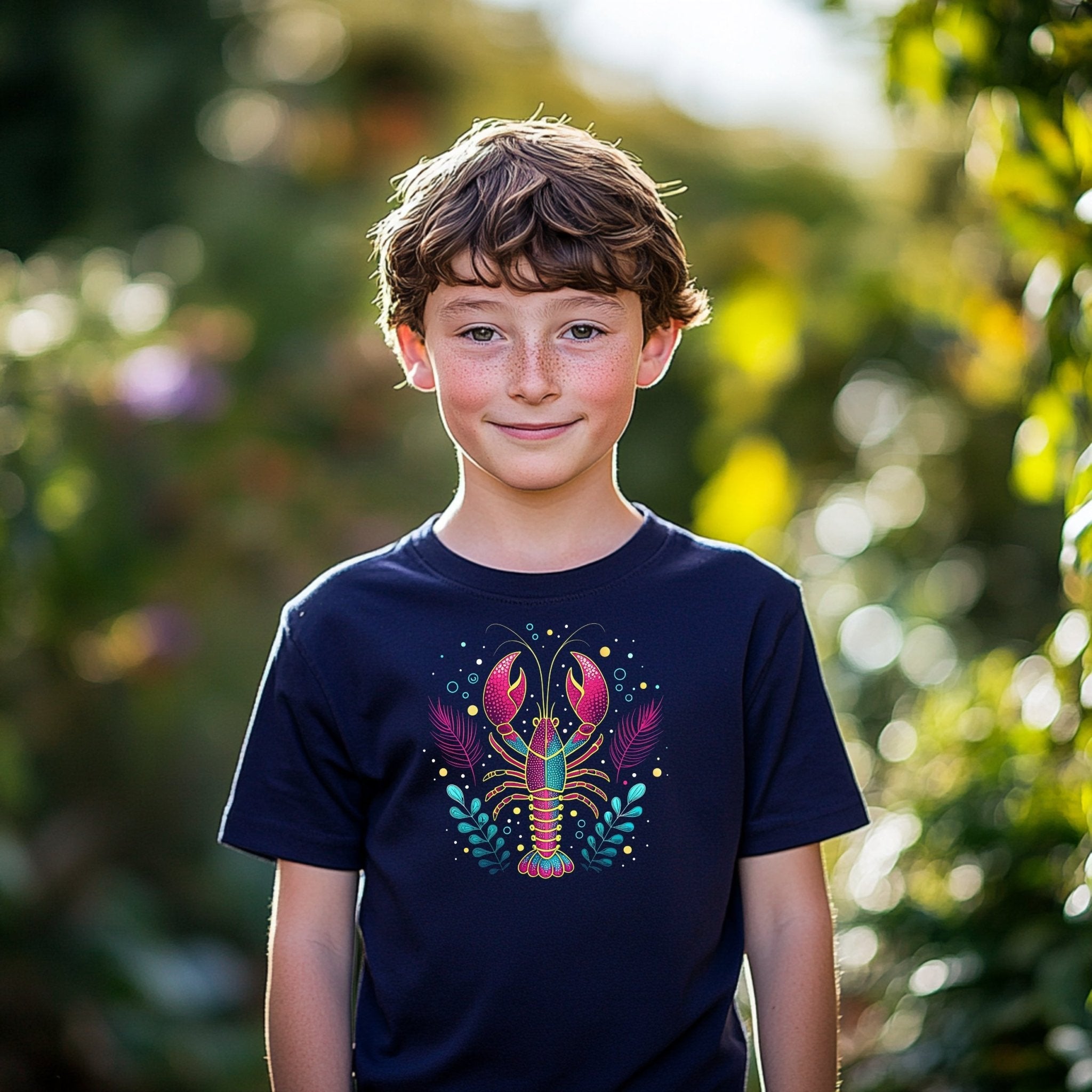 Kids Lobster Graphic T-Shirt, Cute Sea Creature Shirt, Youth Ocean Animal Tee, Fun Lobster Design Top, Children's Summer Outfit - Craig Michael Design