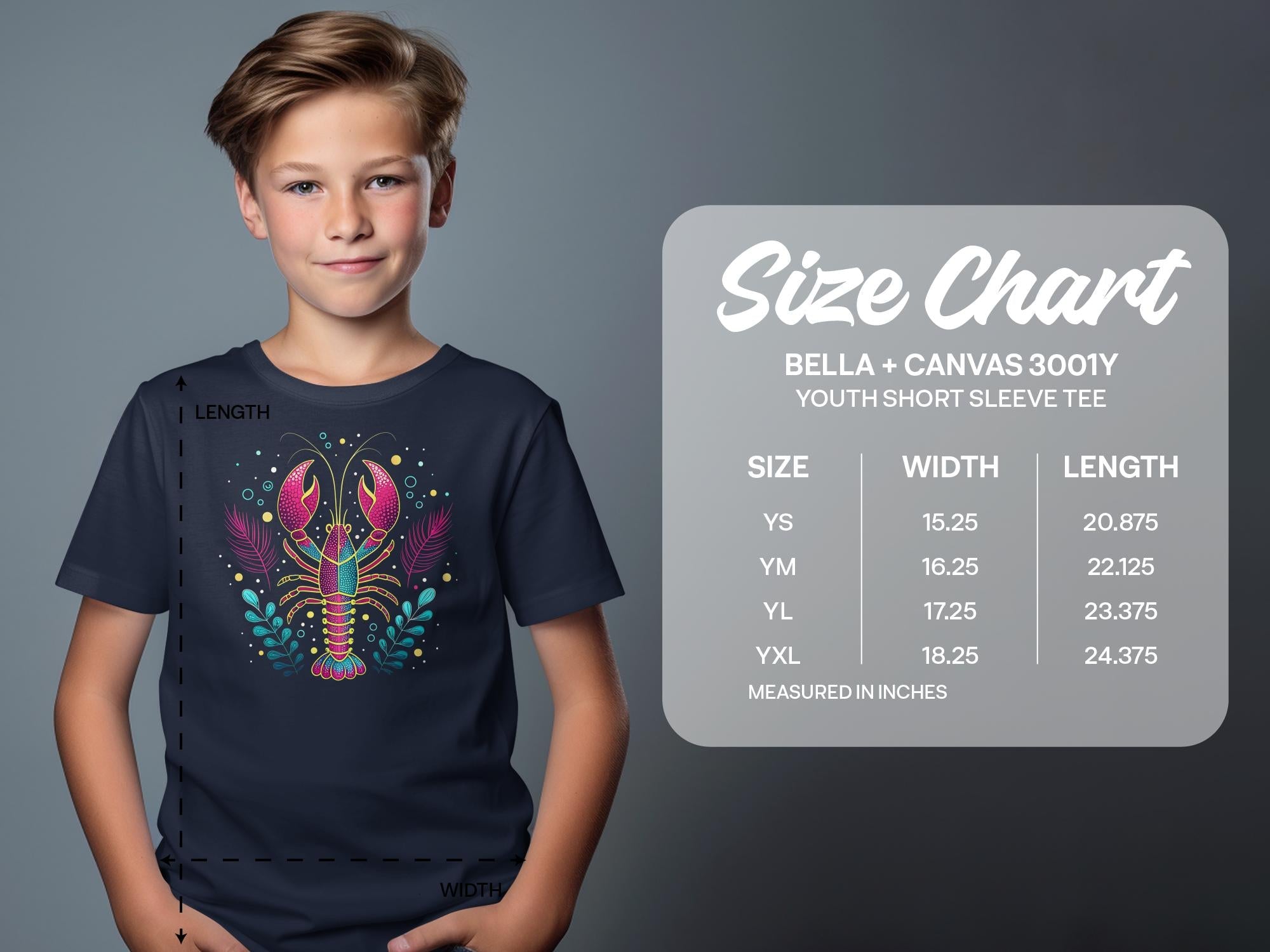 Kids Lobster Graphic T-Shirt, Cute Sea Creature Shirt, Youth Ocean Animal Tee, Fun Lobster Design Top, Children's Summer Outfit - Craig Michael Design