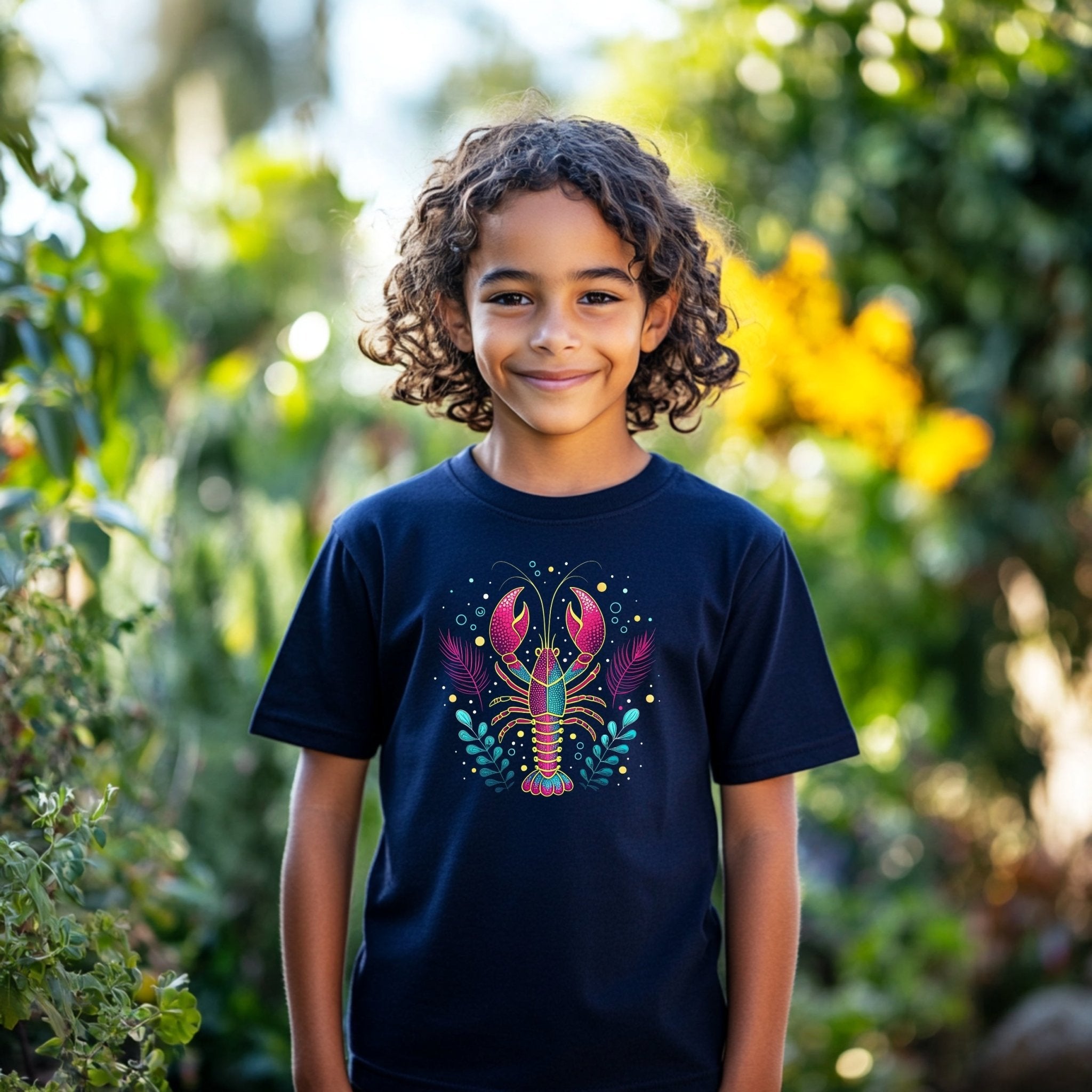 Kids Lobster Graphic T-Shirt, Cute Sea Creature Shirt, Youth Ocean Animal Tee, Fun Lobster Design Top, Children's Summer Outfit - Craig Michael Design