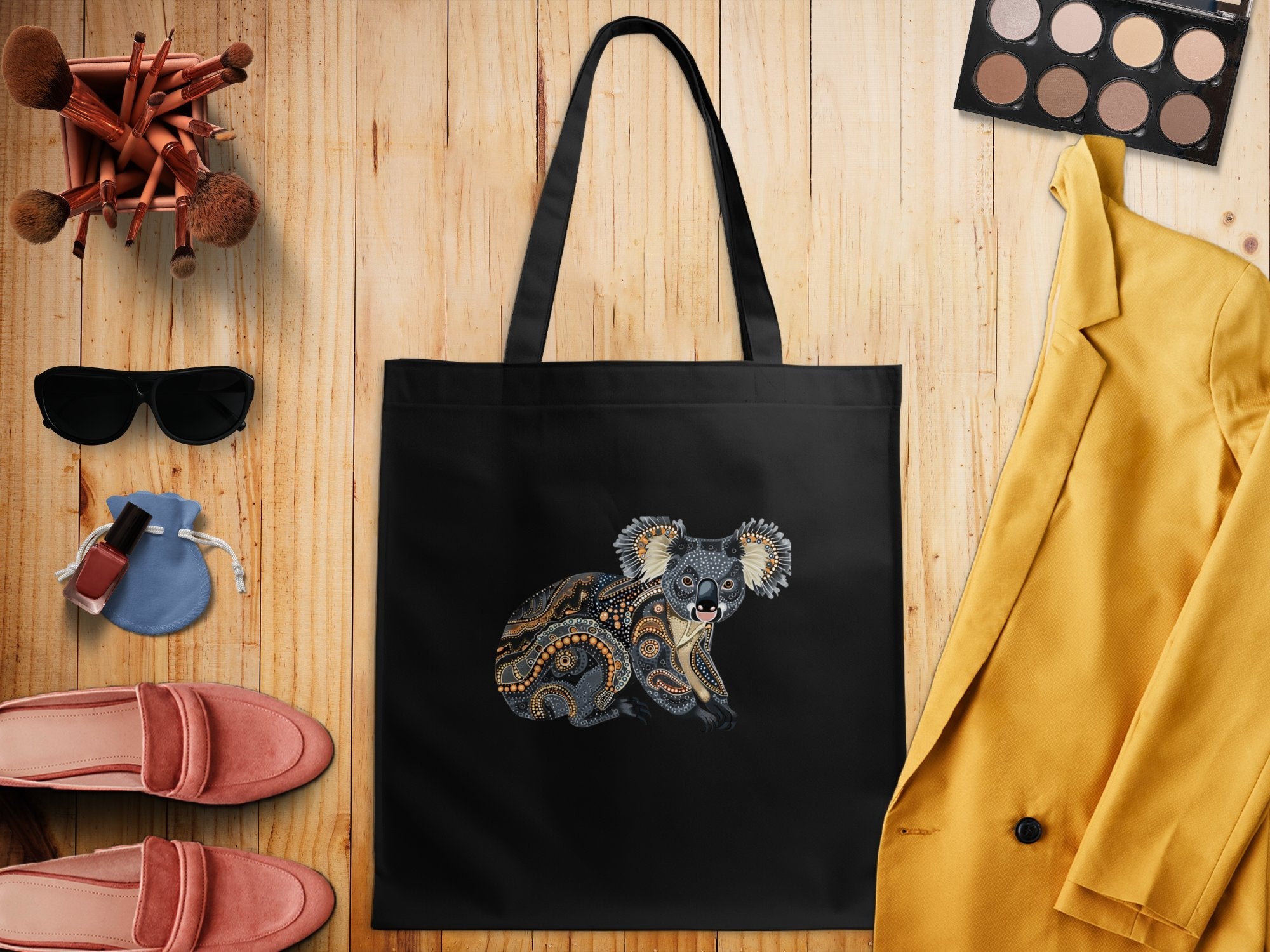 Koala Art Tote Bag, Wildlife Print Tote Bag, Australian Animal Design, Unique Patterned Tote Bag, Stylish Reusable Bag, Gift Idea - Craig Michael Design