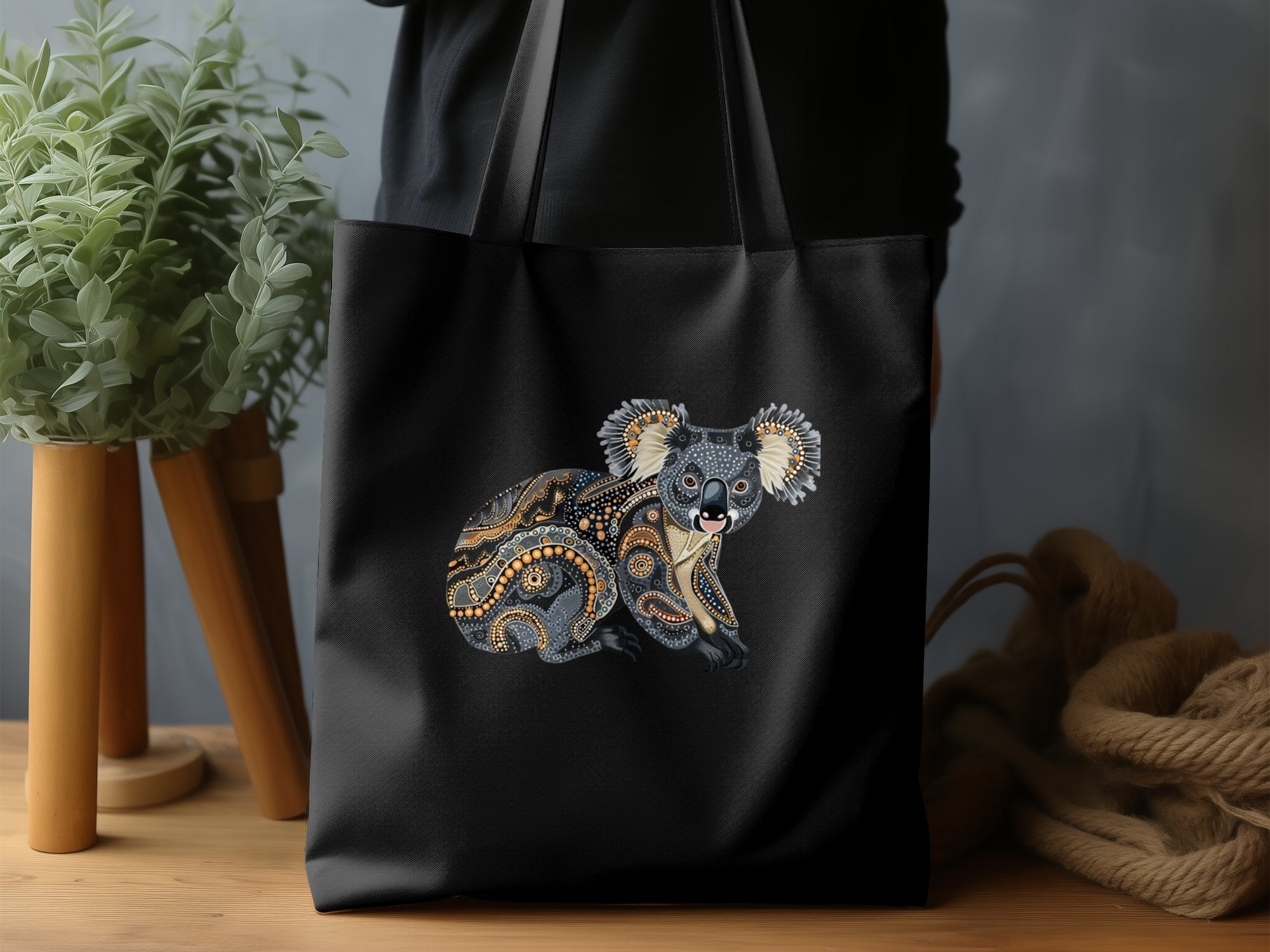 Koala Art Tote Bag, Wildlife Print Tote Bag, Australian Animal Design, Unique Patterned Tote Bag, Stylish Reusable Bag, Gift Idea - Craig Michael Design