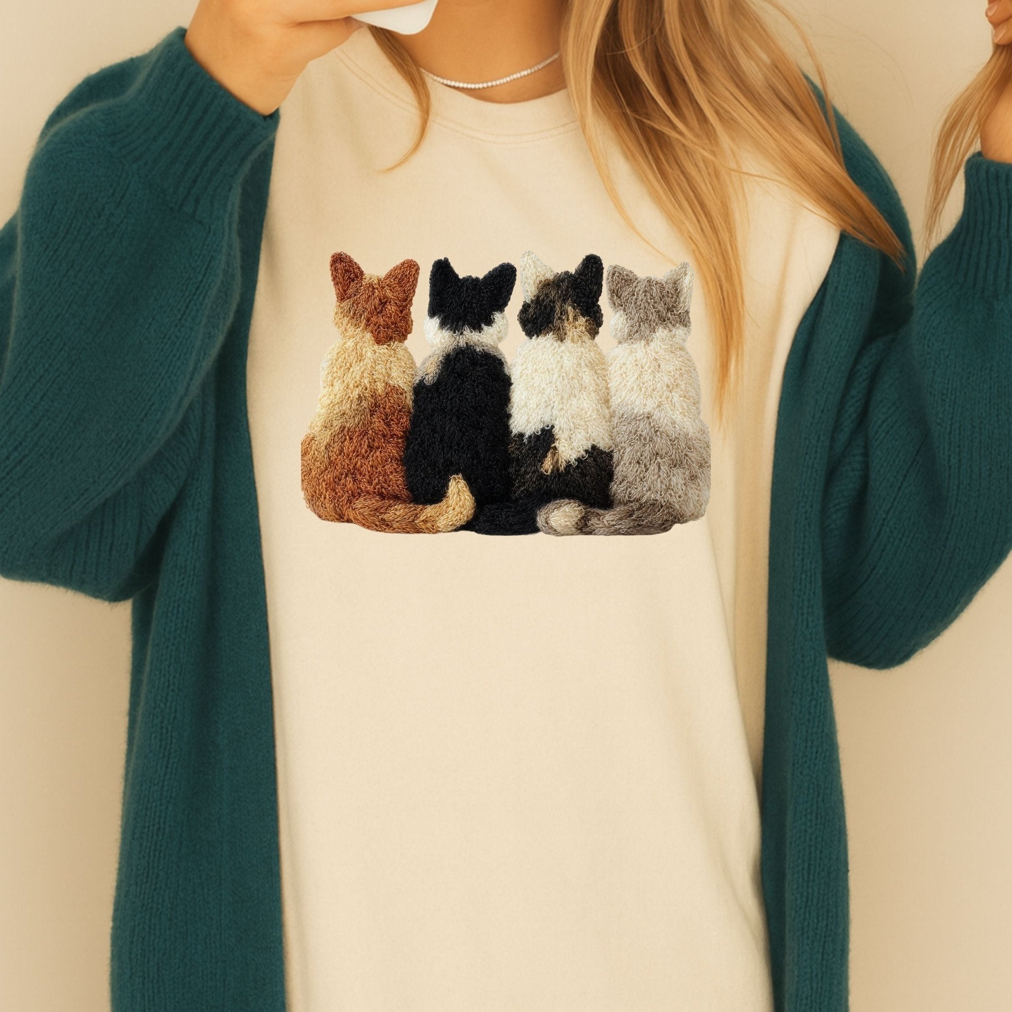 Latch Hook Cat Shirt, Cozy Cat Lover Tee - Craig Michael Design