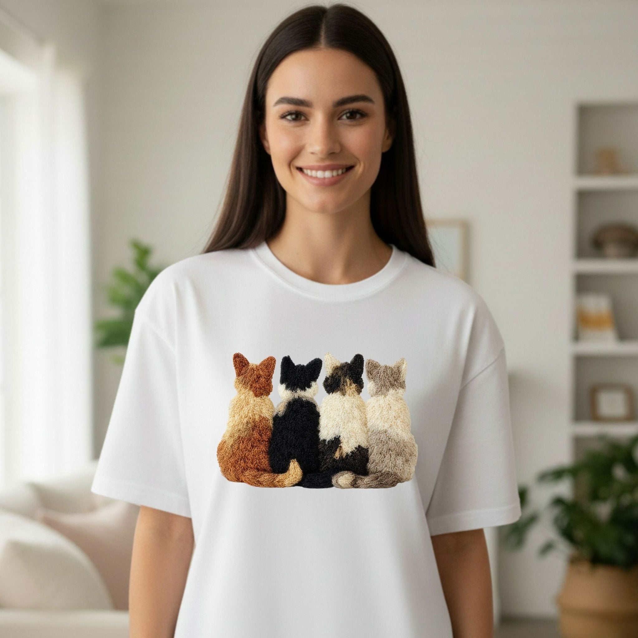 Latch Hook Cat Shirt, Cozy Cat Lover Tee - Craig Michael Design