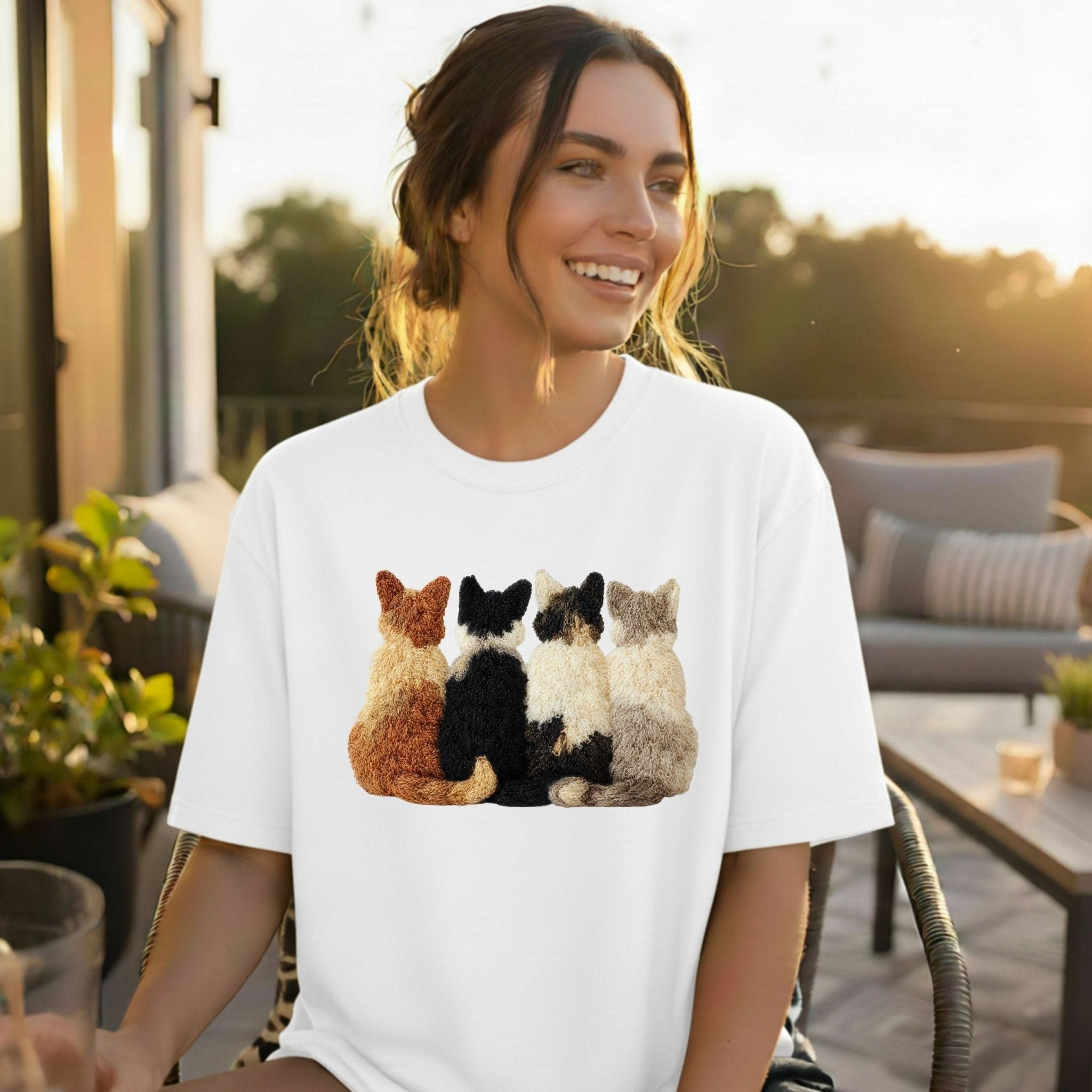 Latch Hook Cat Shirt, Cozy Cat Lover Tee - Craig Michael Design