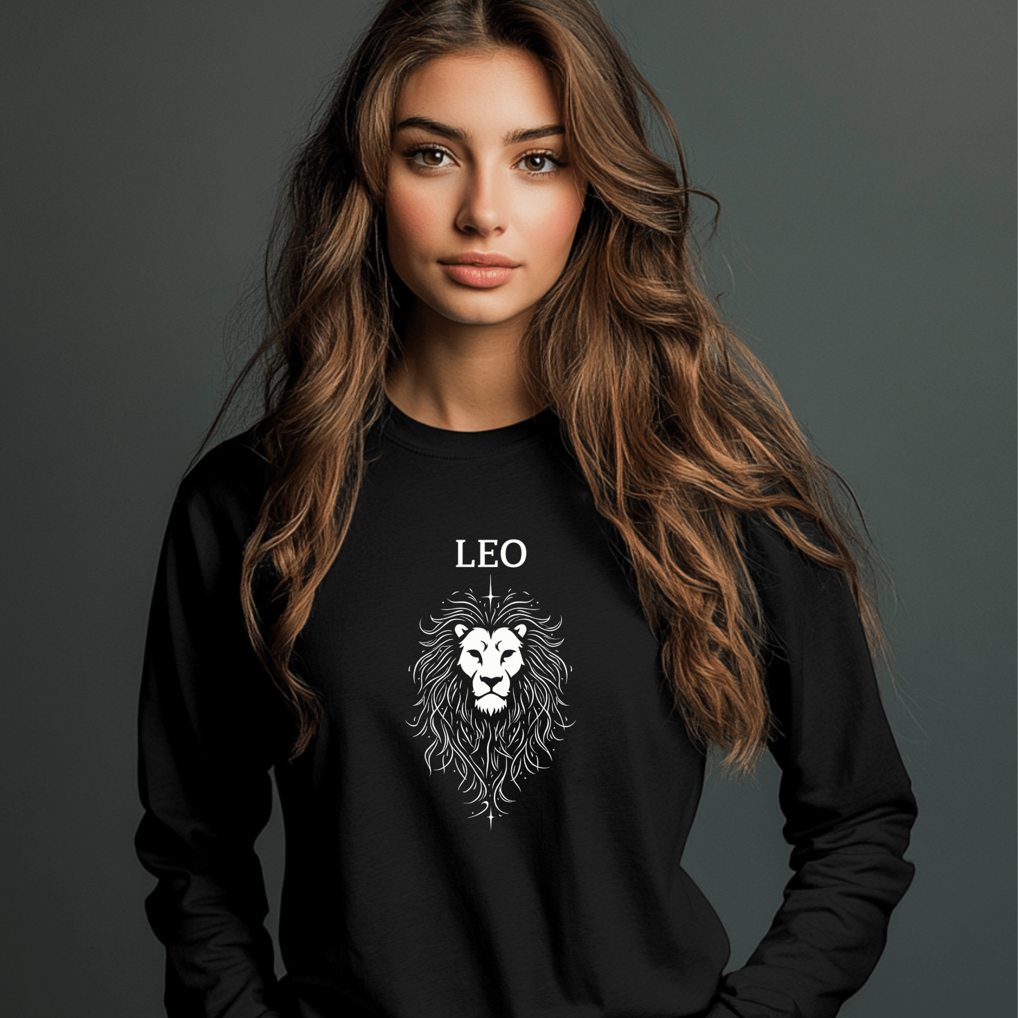 Leo Zodiac Long Sleeve Shirt, Lion Long Sleeve Tee, Astrological Sign T-Shirt, Astrology Apparel Gift, Horoscope Lion Design - Craig Michael Design