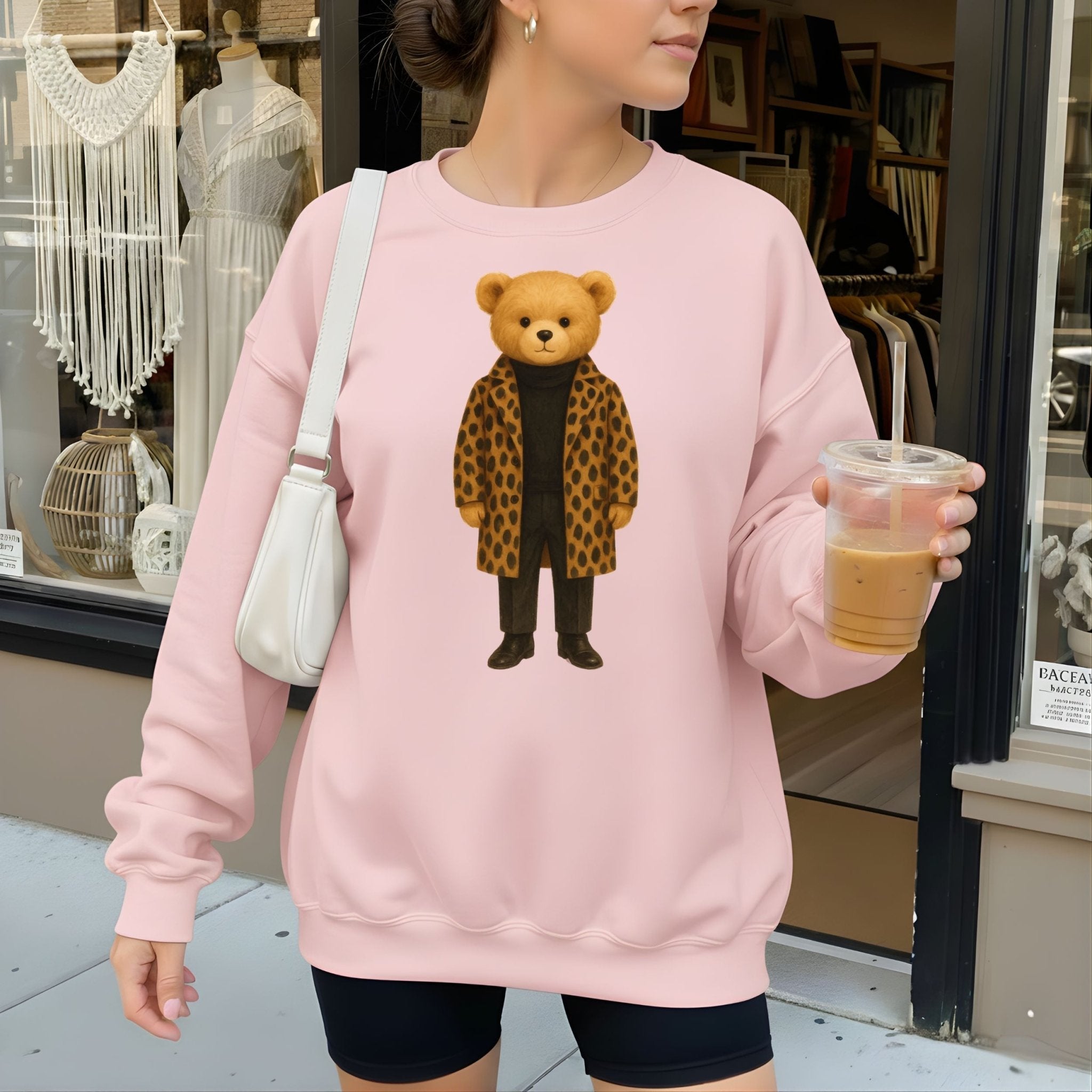 Leopard Coat Teddy Sweatshirt - Craig Michael Design