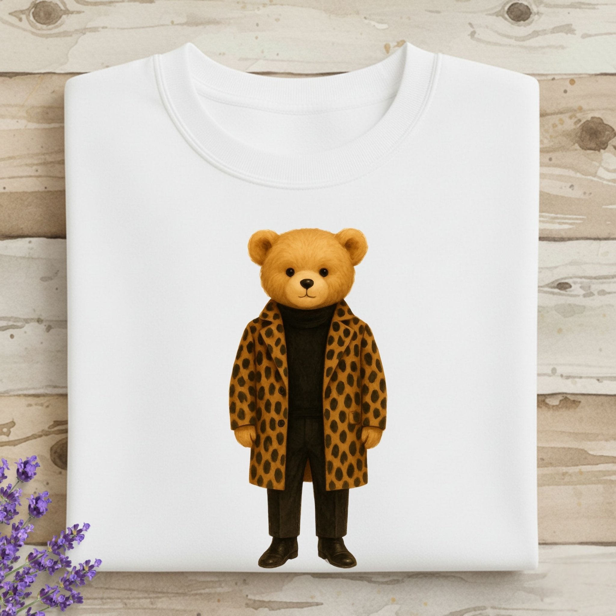 Leopard Coat Teddy Sweatshirt - Craig Michael Design