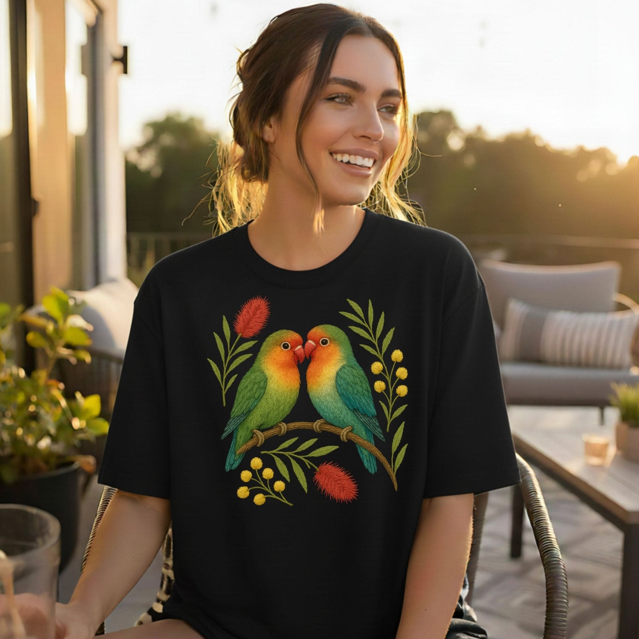 Lovebirds T-Shirt – Australian Native Bird Collection - Craig Michael Design