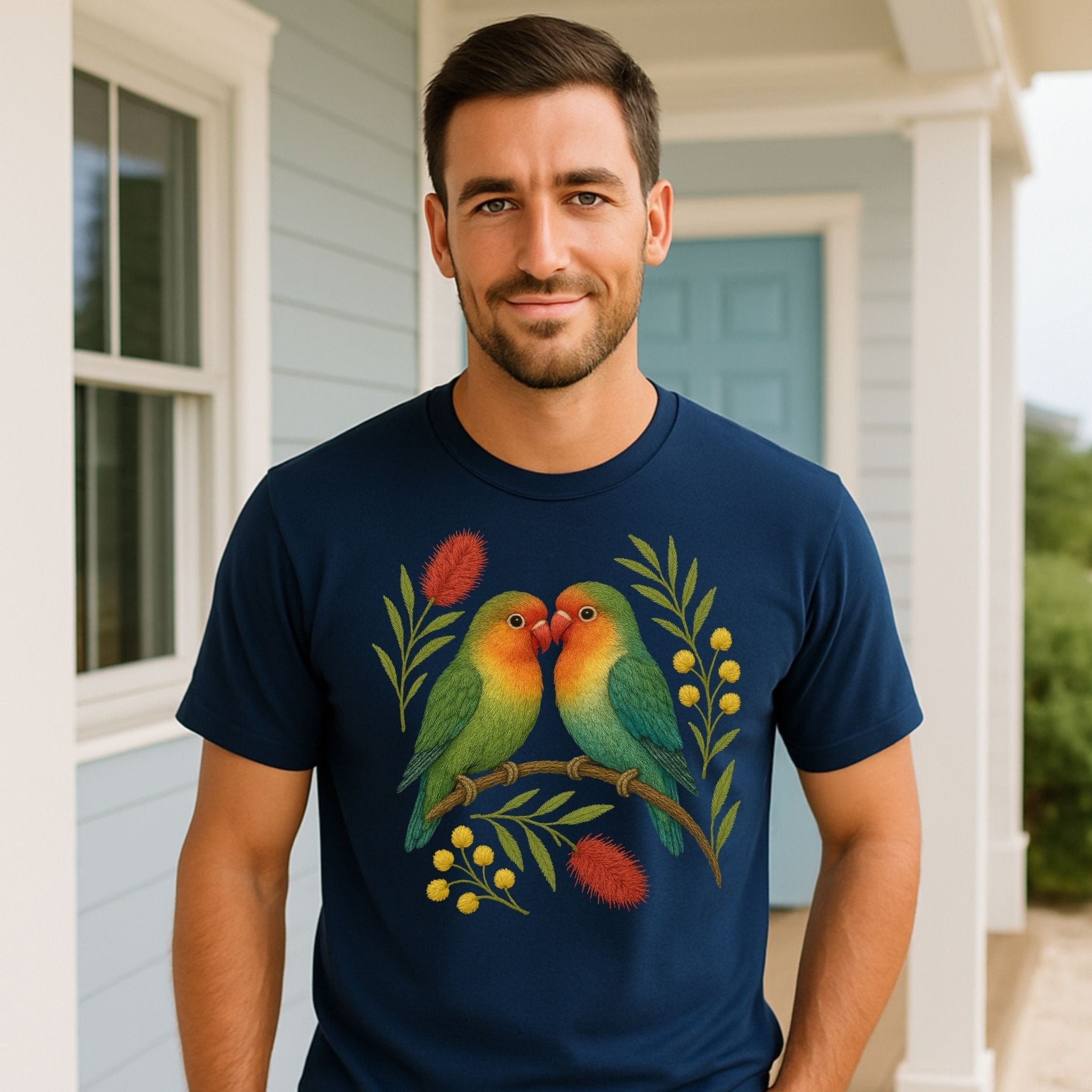 Lovebirds T-Shirt – Australian Native Bird Collection - Craig Michael Design