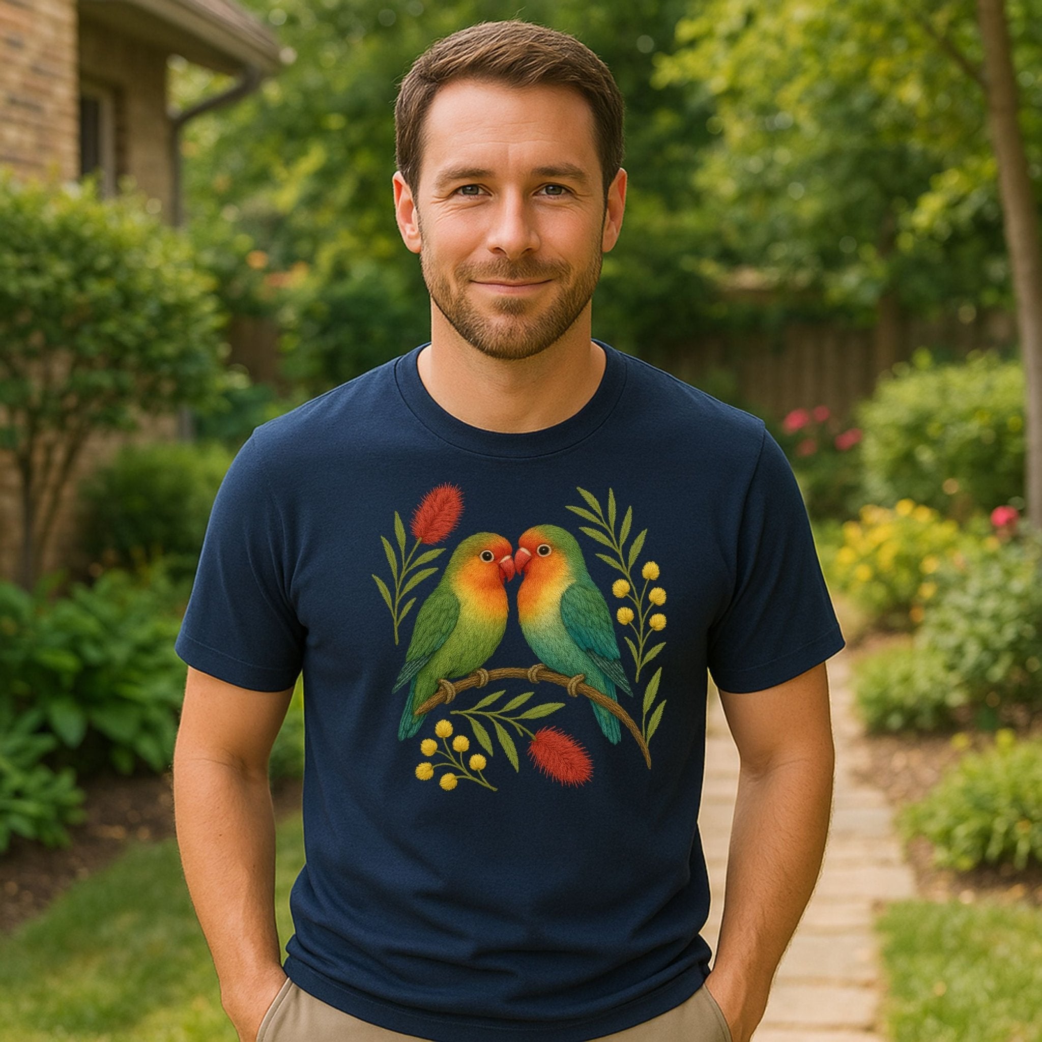 Lovebirds T-Shirt – Australian Native Bird Collection - Craig Michael Design