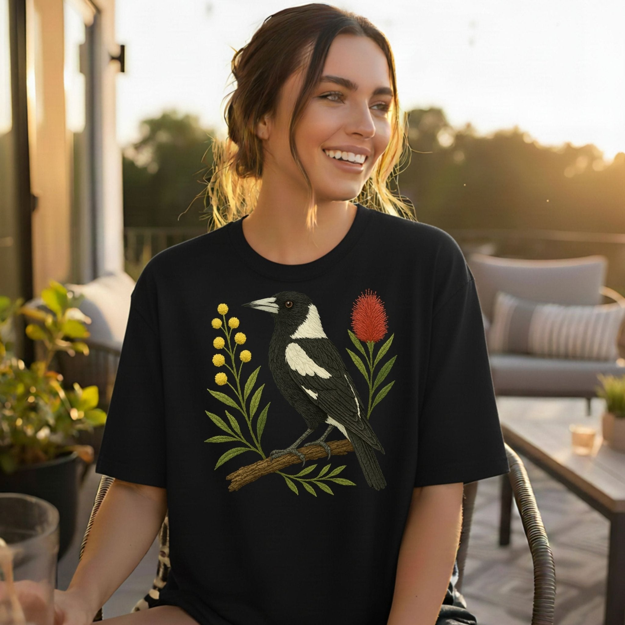 Magpie T-Shirt – Australian Native Bird Collection - Craig Michael Design