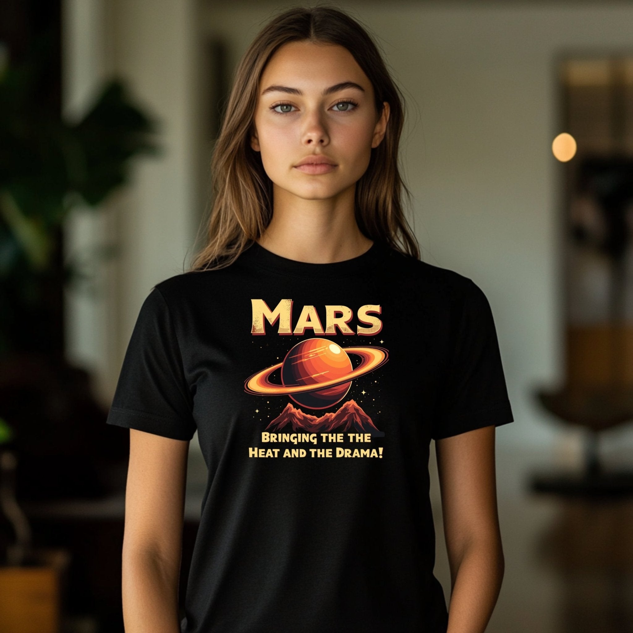 Mars Astrology T-Shirt, Bringing the Heat and the Drama, Planet Mars Graphic Tee, Astrology Gifts, Celestial Lovers Shirt - Craig Michael Design