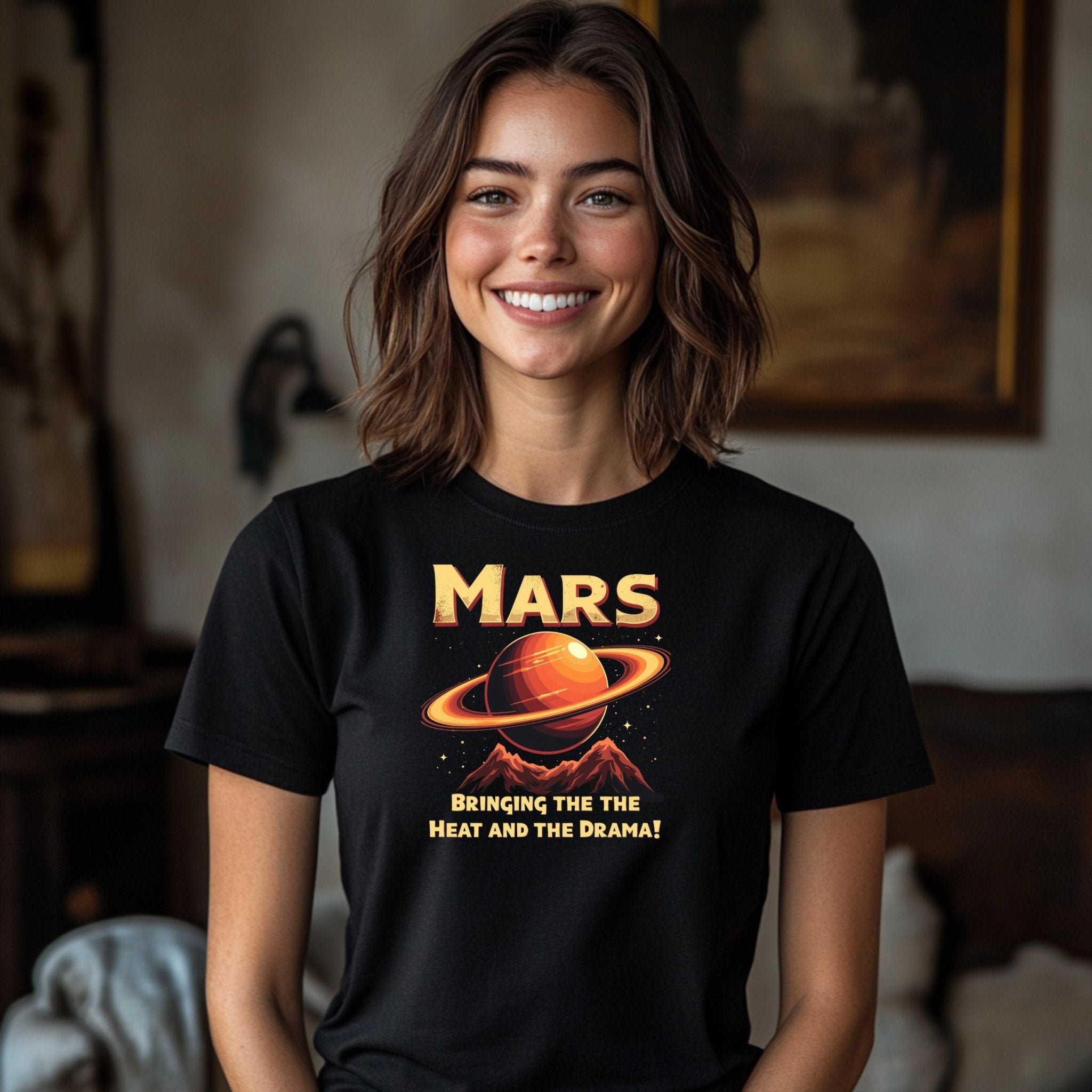 Mars Astrology T-Shirt, Bringing the Heat and the Drama, Planet Mars Graphic Tee, Astrology Gifts, Celestial Lovers Shirt - Craig Michael Design