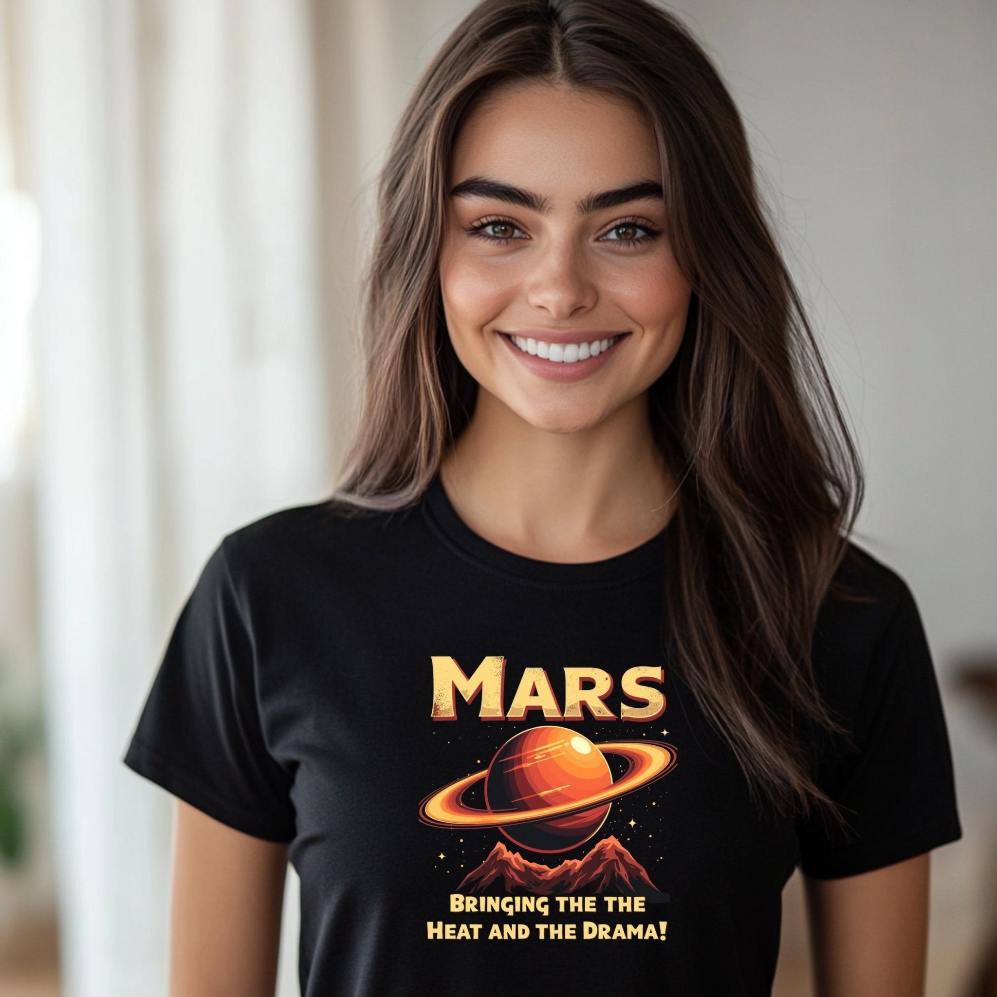 Mars Astrology T-Shirt, Bringing the Heat and the Drama, Planet Mars Graphic Tee, Astrology Gifts, Celestial Lovers Shirt - Craig Michael Design