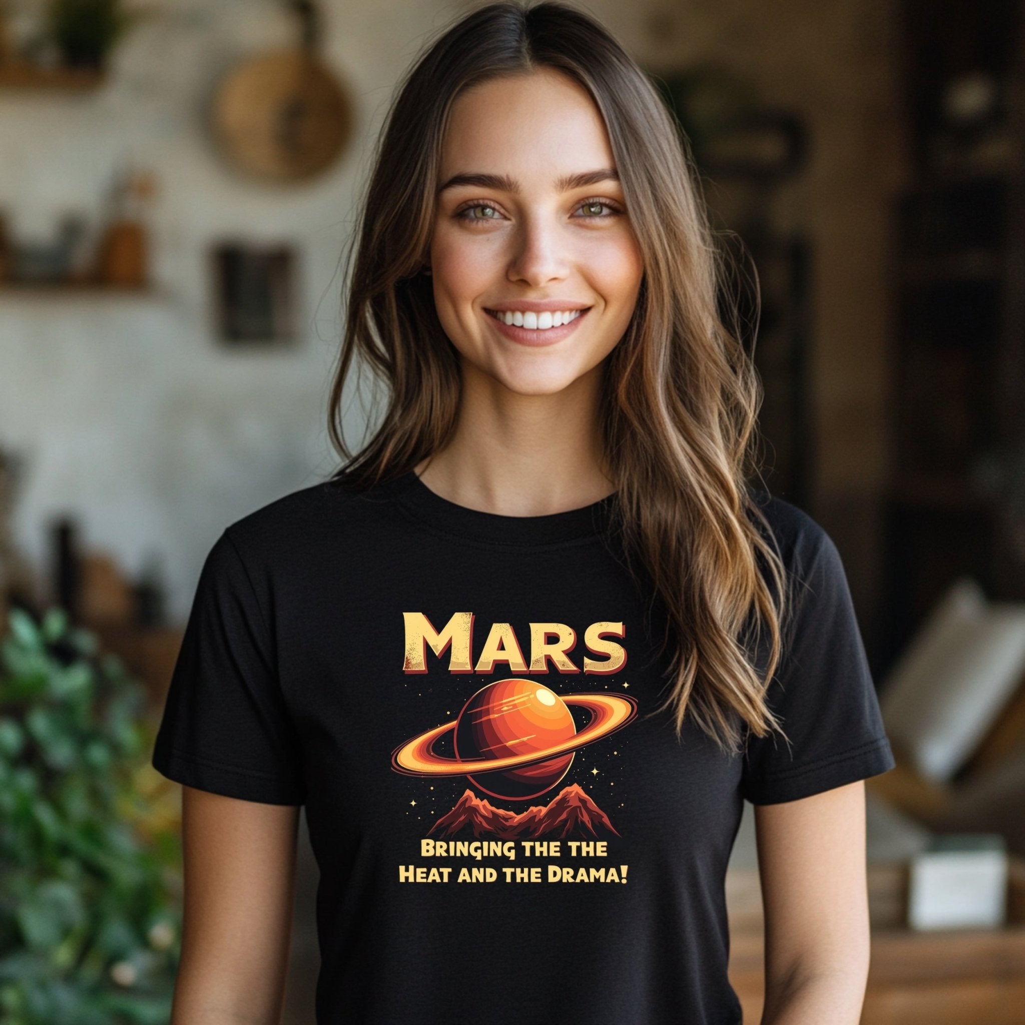 Mars Astrology T-Shirt, Bringing the Heat and the Drama, Planet Mars Graphic Tee, Astrology Gifts, Celestial Lovers Shirt - Craig Michael Design