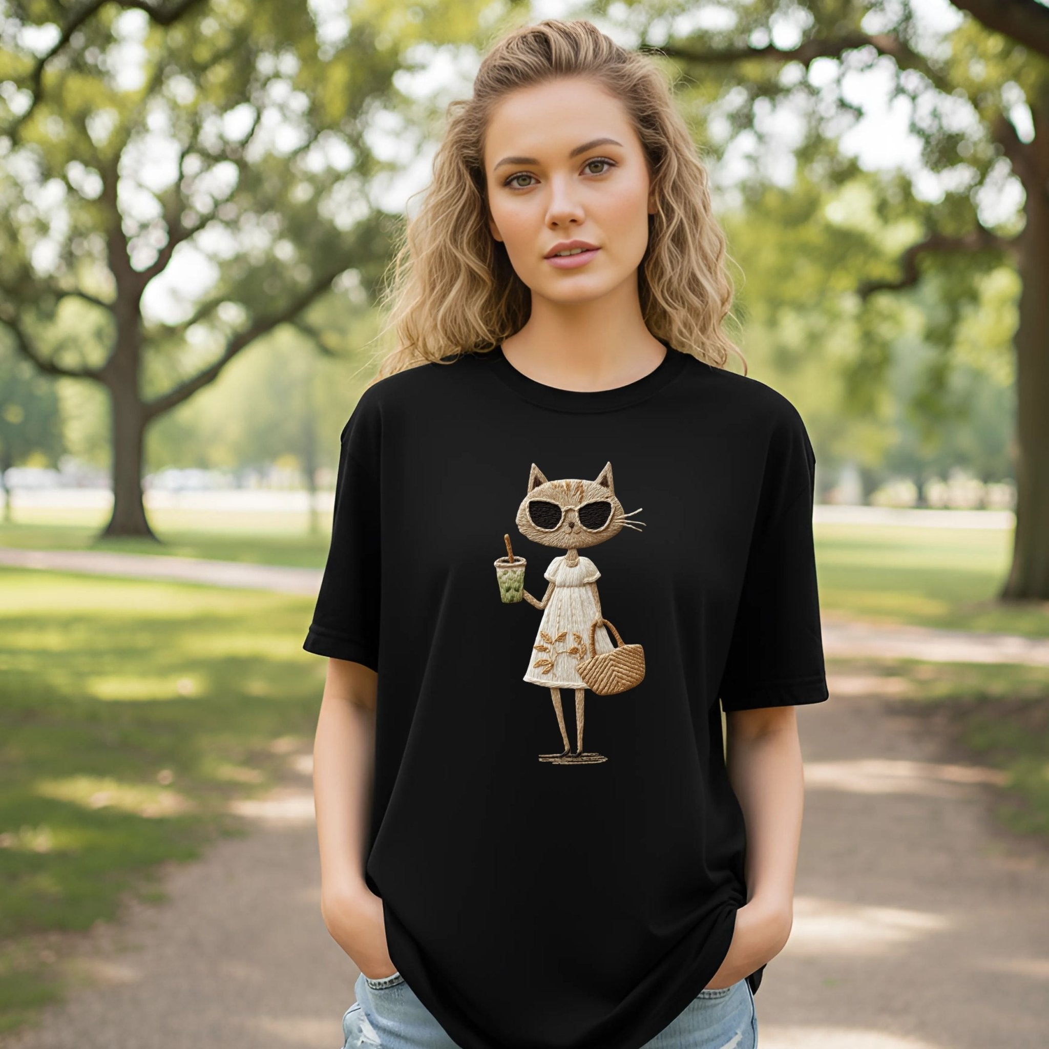 Matcha Kitty T-Shirt – Summer Clean - Girl Style - Craig Michael Design