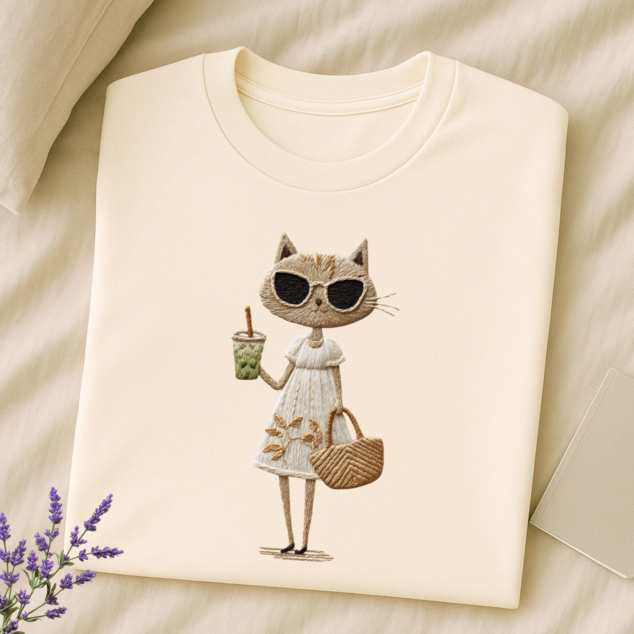 Matcha Kitty T-Shirt – Summer Clean - Girl Style - Craig Michael Design