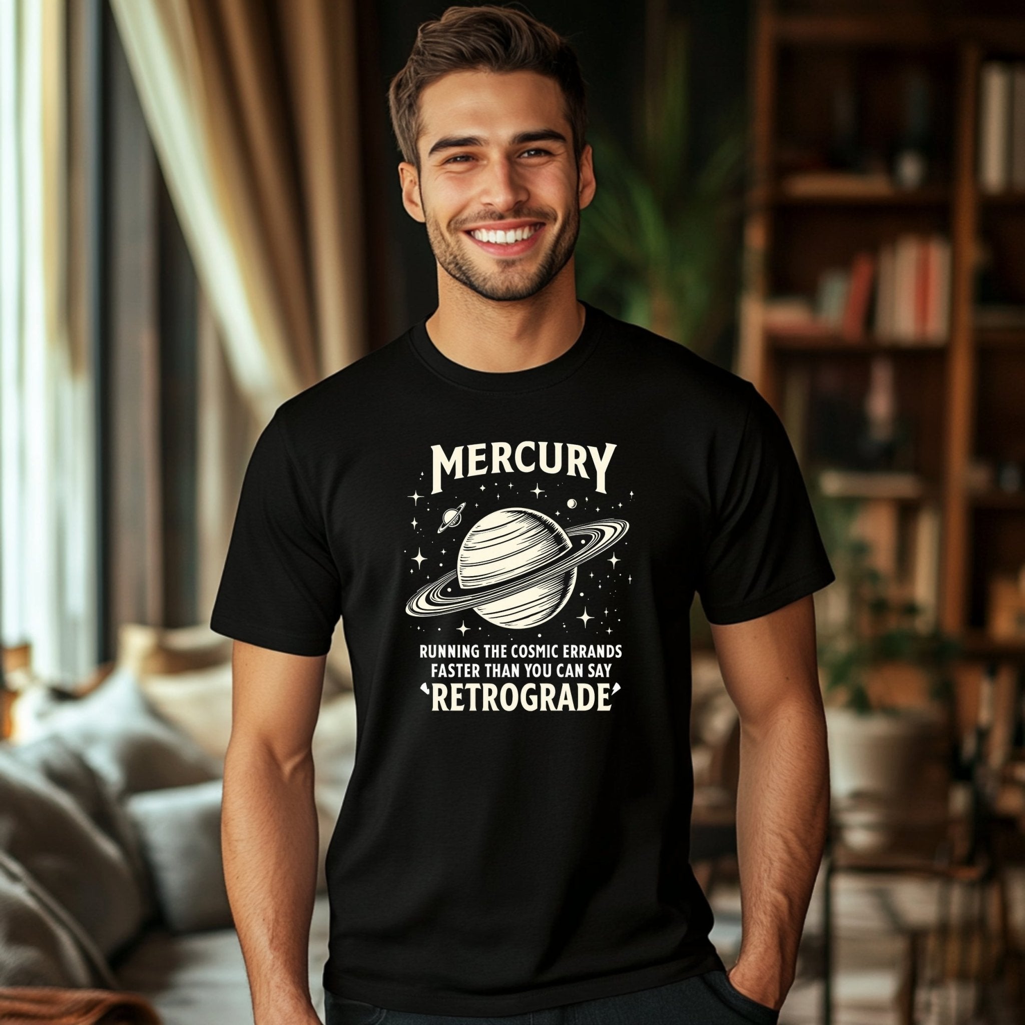 Mercury Retrograde T Shirt Astrology Funny Graphic Tee Cosmic Errands T Shirt Gift for Astrology Lovers - Craig Michael Design