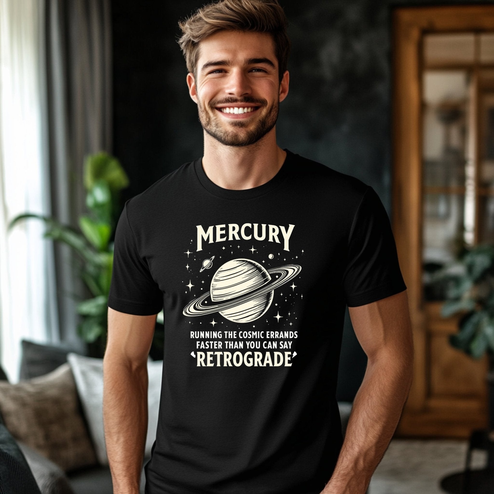 Mercury Retrograde T Shirt Astrology Funny Graphic Tee Cosmic Errands T Shirt Gift for Astrology Lovers - Craig Michael Design