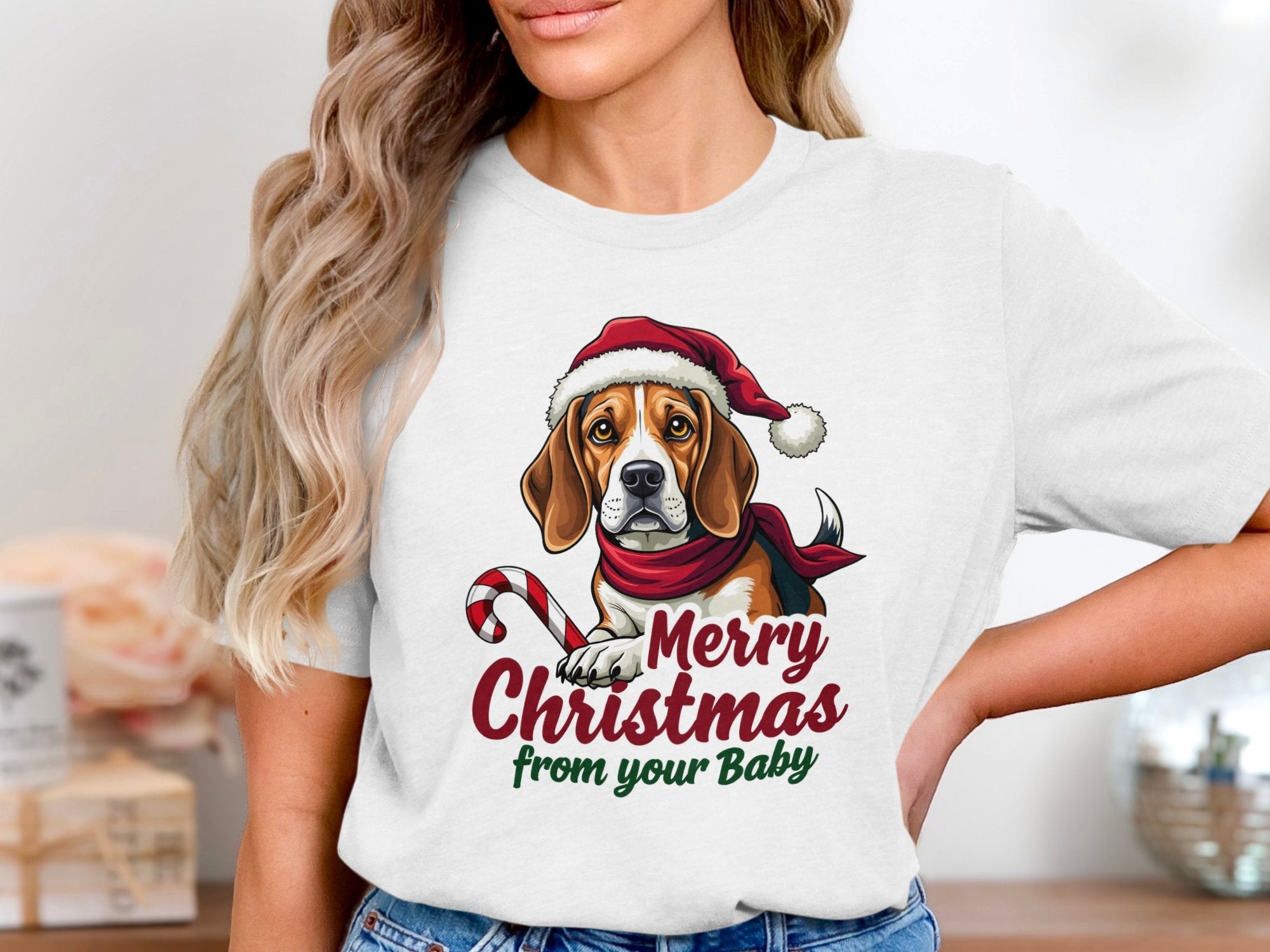 Merry Christmas Beagle Dog T-Shirt Holiday Pet Lover Tee Cute Beagle Dog Xmas Shirt Gift for Dog Owners Beagle Lover Christmas Shirt - Craig Michael Design