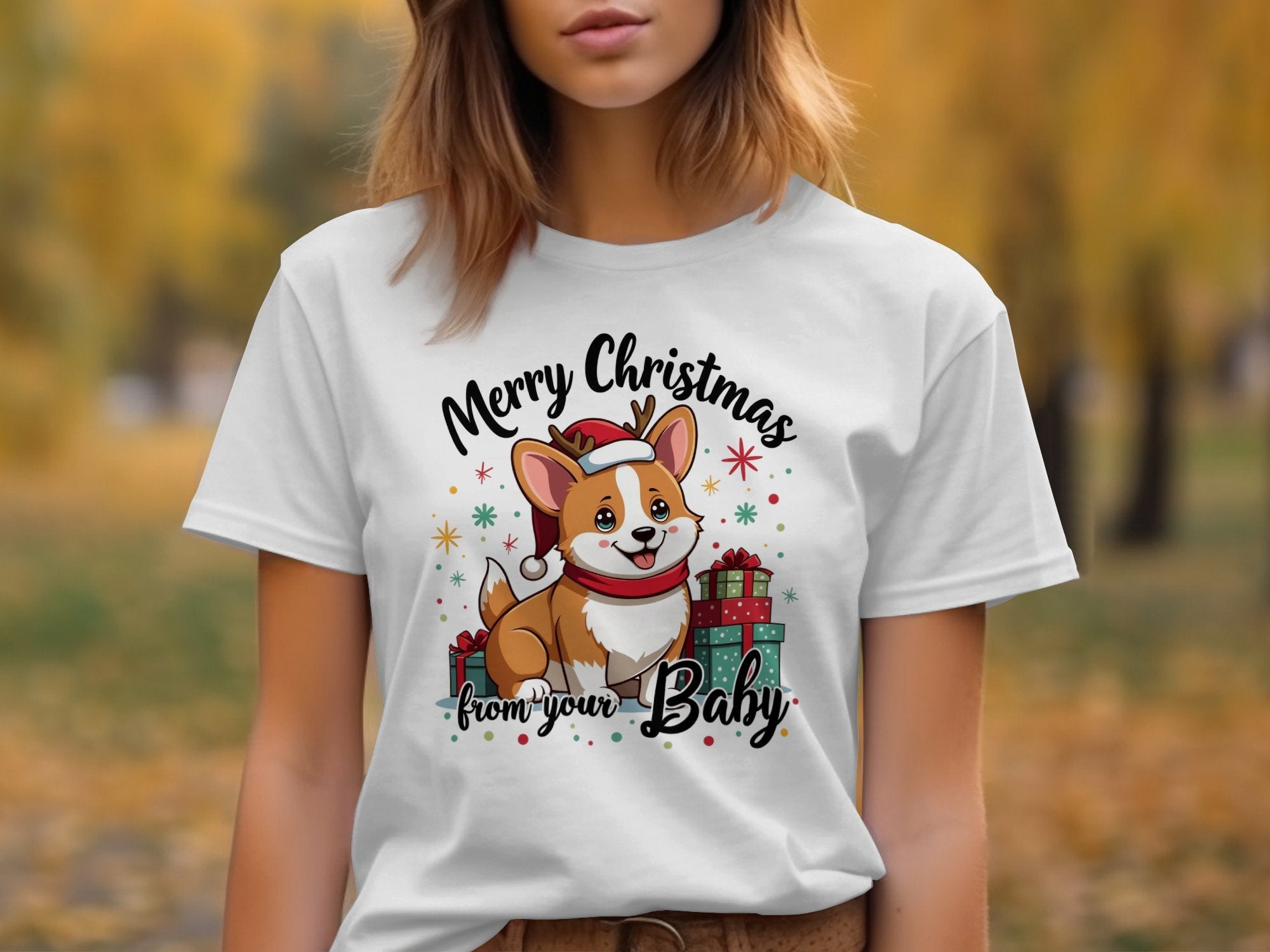 Merry Christmas Corgi T Shirt Cute Holiday Dog Tee Christmas Gift from Your Baby Pet Lover Shirt - Craig Michael Design