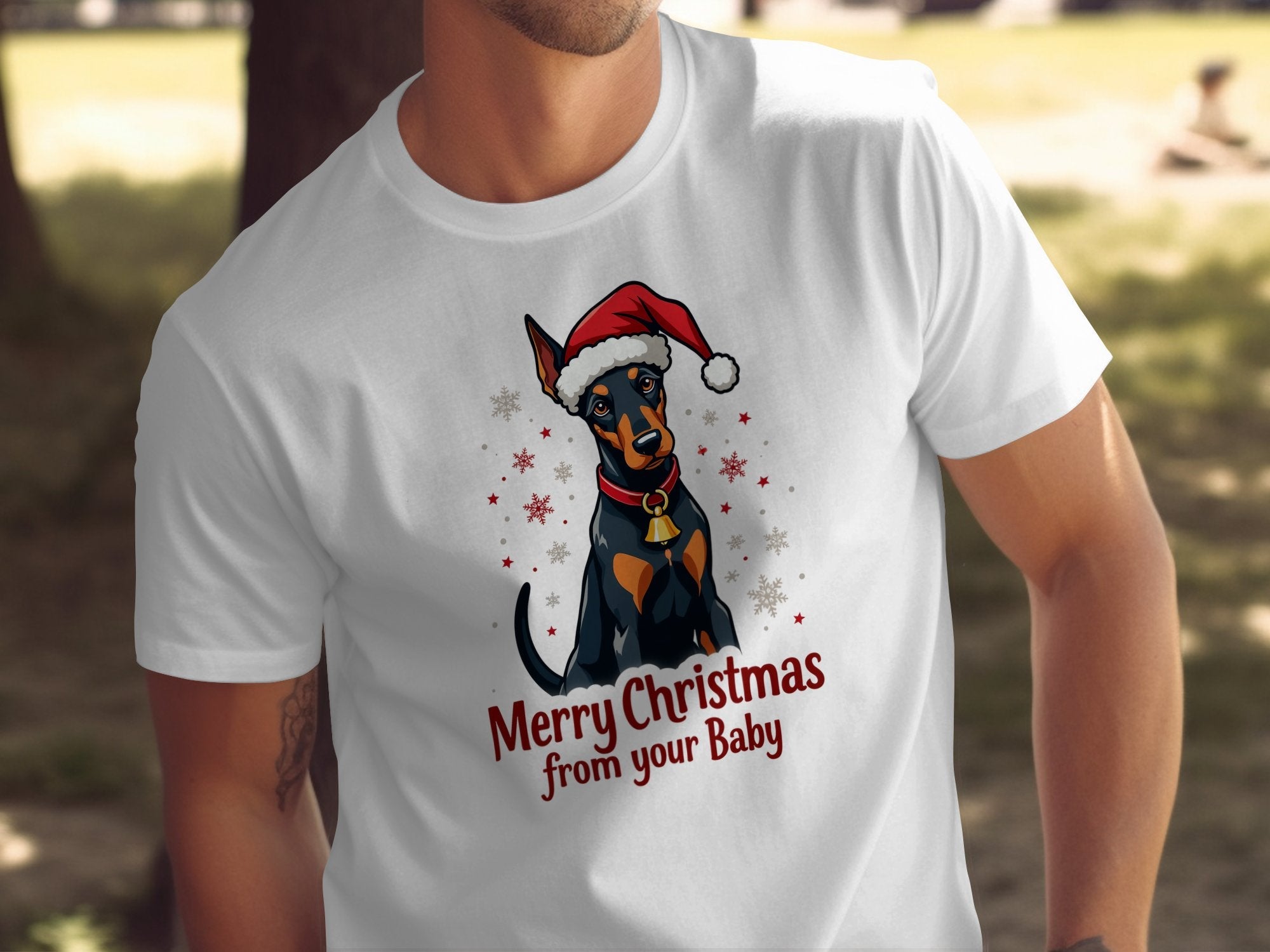 Merry Christmas Doberman T-Shirt Funny Holiday Pet Lover Tee From Your Baby Dog Lover Gift Christmas Shirt - Craig Michael Design