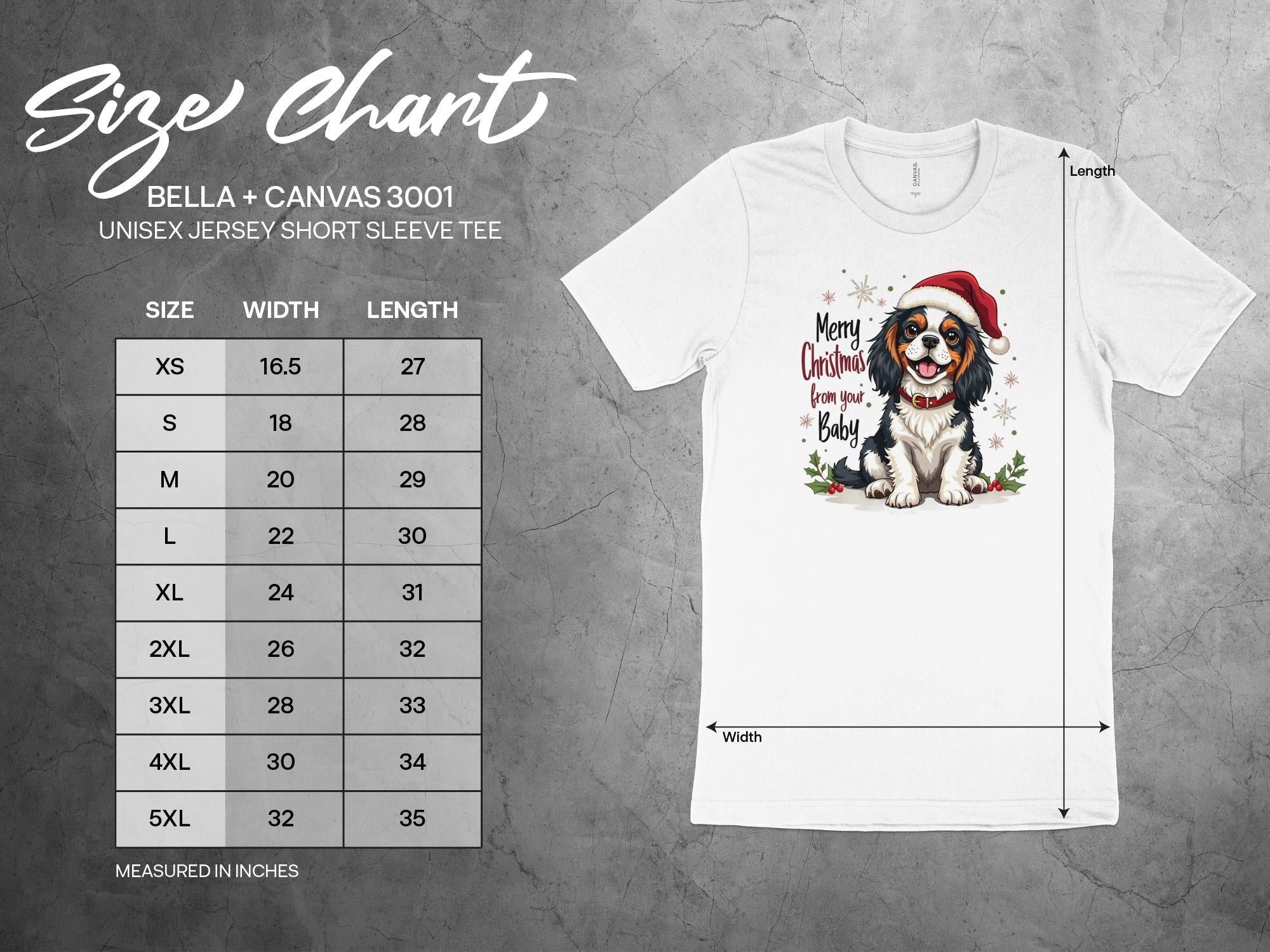 Merry Christmas from your Baby King Charles Spaniel T-Shirt, Cute Dog Holiday Shirt, Christmas Dog Lover Gift, Festive Pet Apparel - Craig Michael Design