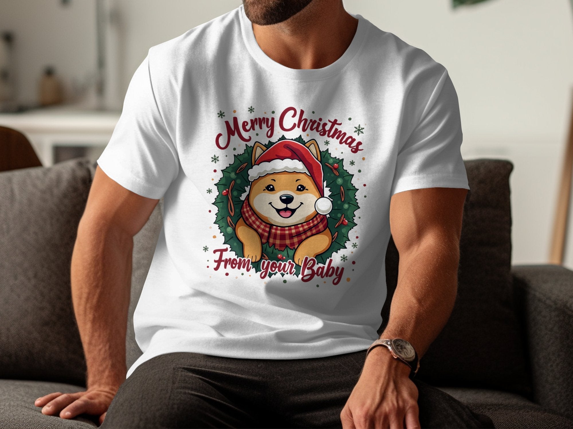 Merry Christmas Shiba Inu T-Shirt Holiday Dog From Your Baby Shirt Cute Shiba Inu Christmas Tee Gift for Pet Lovers - Craig Michael Design