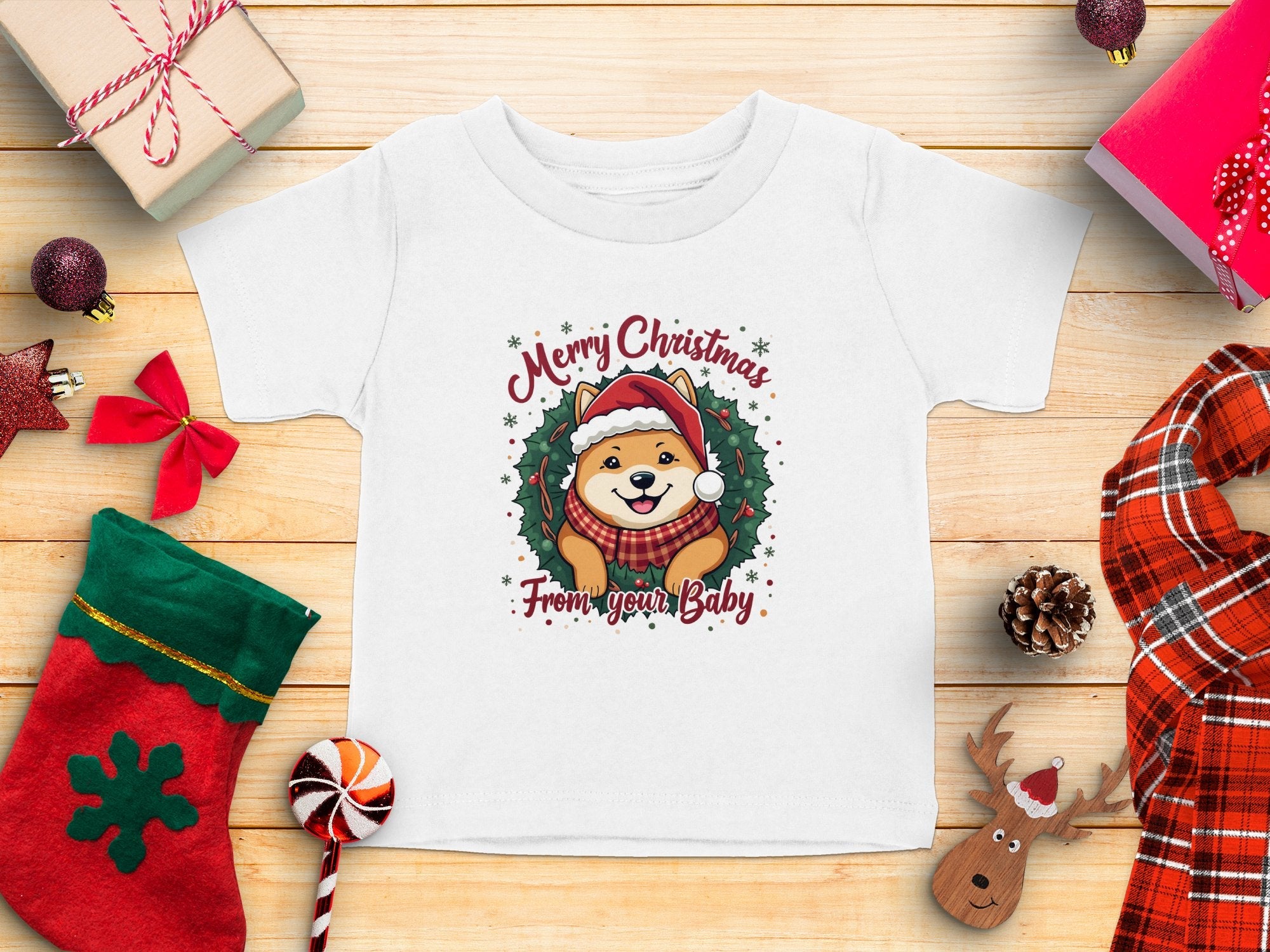 Merry Christmas Shiba Inu T-Shirt Holiday Dog From Your Baby Shirt Cute Shiba Inu Christmas Tee Gift for Pet Lovers - Craig Michael Design