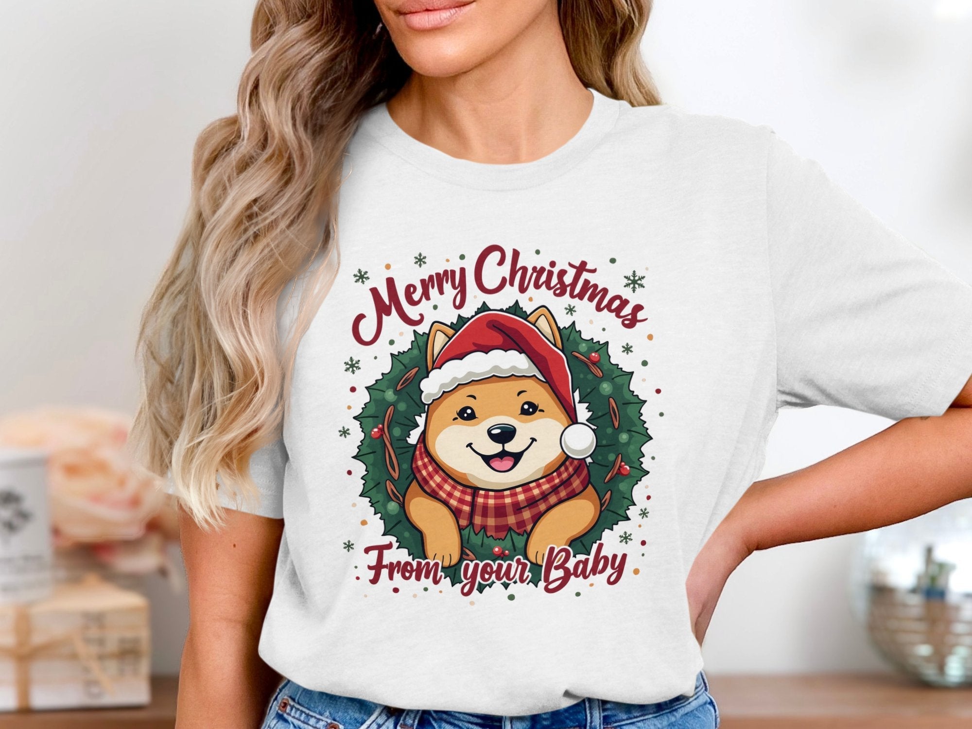 Merry Christmas Shiba Inu T-Shirt Holiday Dog From Your Baby Shirt Cute Shiba Inu Christmas Tee Gift for Pet Lovers - Craig Michael Design