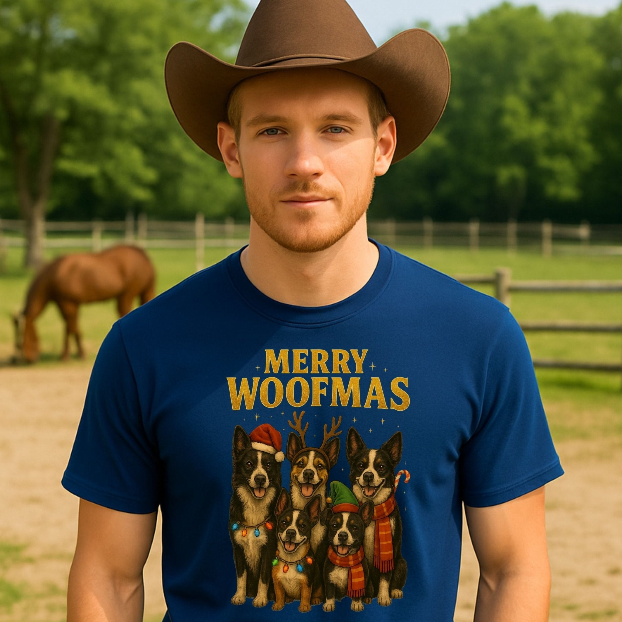 Merry Woofmas Christmas Dog Holiday Season Graphic T-Shirt - Craig Michael Design