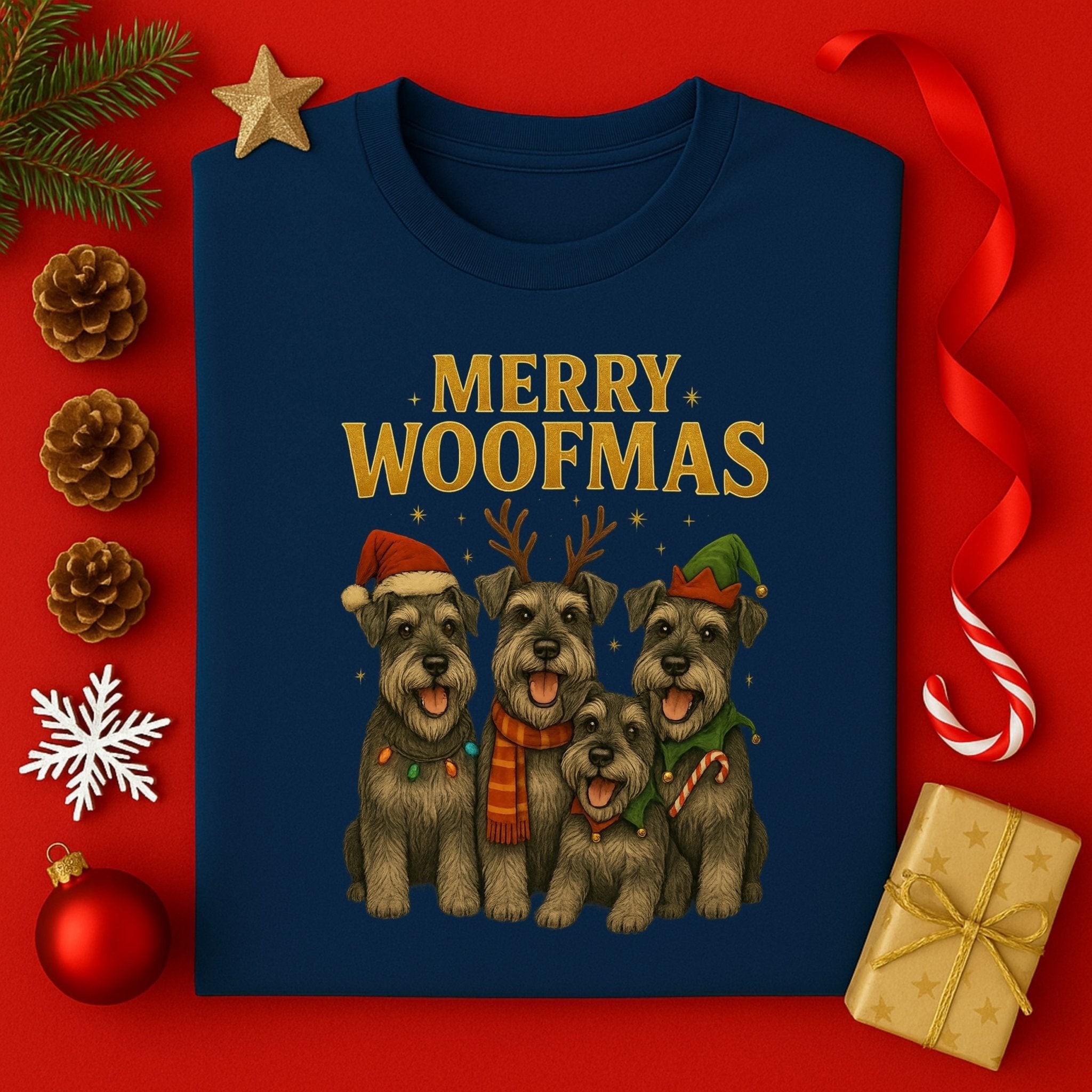 Merry Woofmas Christmas Dogs Season Holiday Celebration T-Shirt - Craig Michael Design