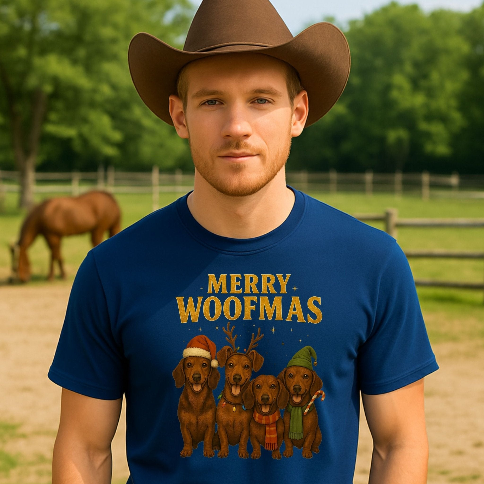 Merry Woofmas Dachshund Dogs Christmas Holiday Season T-Shirt - Craig Michael Design