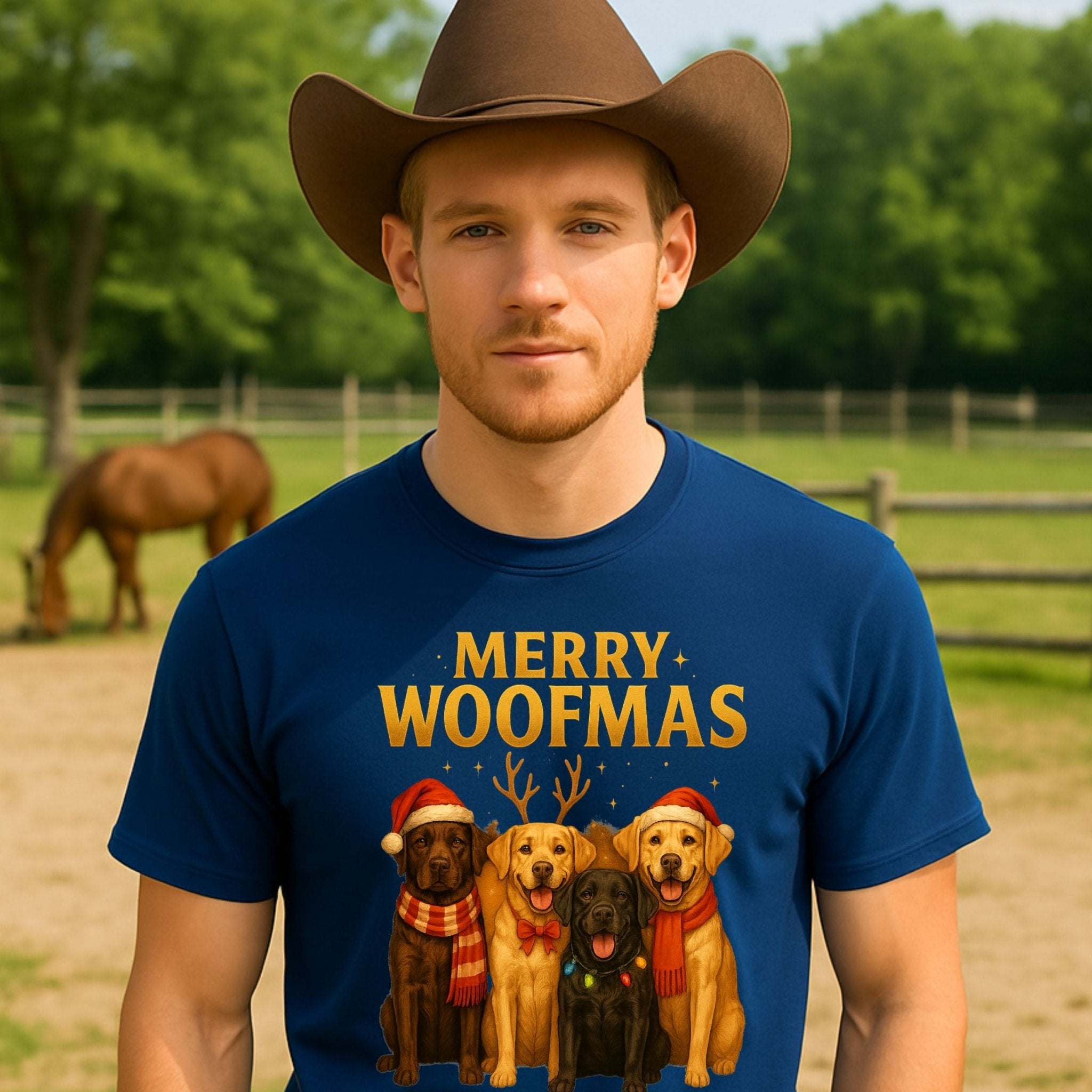 Merry Woofmas Dogs Group Portrait Holiday Celebration T-Shirt - Craig Michael Design