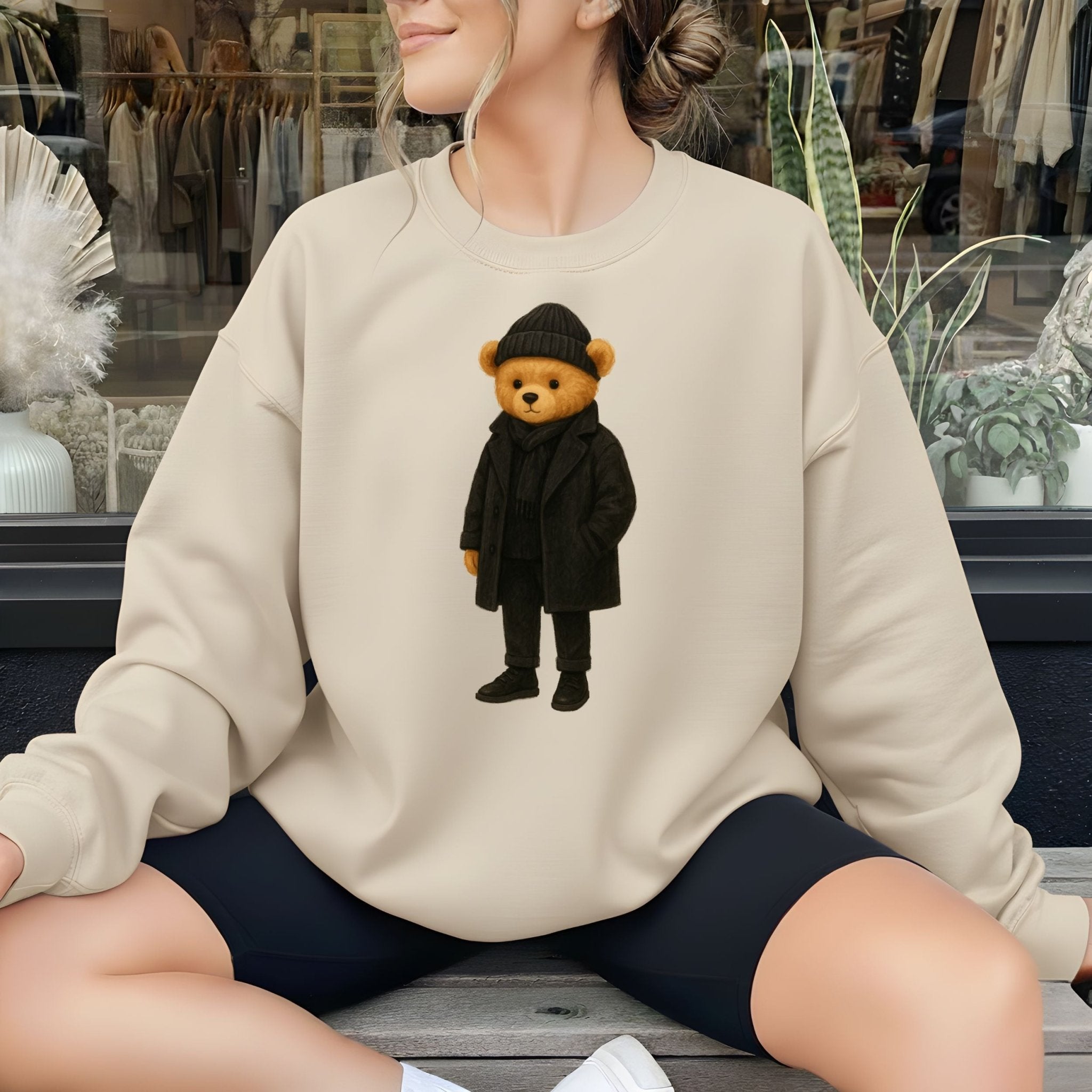 Minimalist Black Teddy Sweatshirt - Craig Michael Design