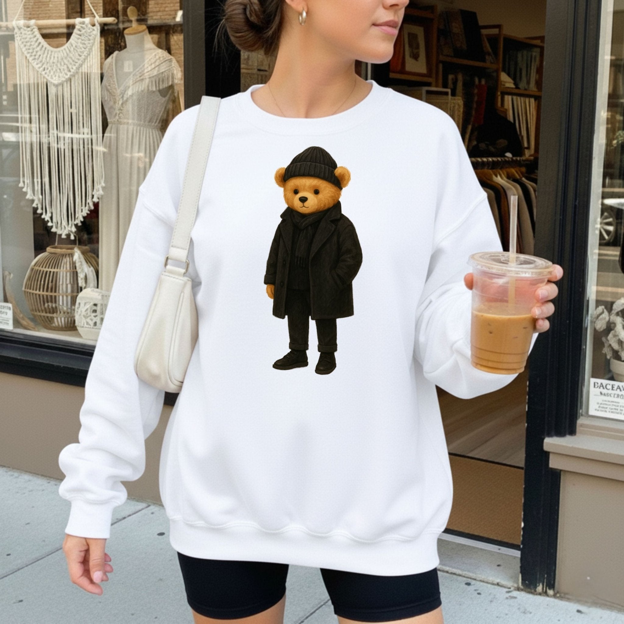 Minimalist Black Teddy Sweatshirt - Craig Michael Design