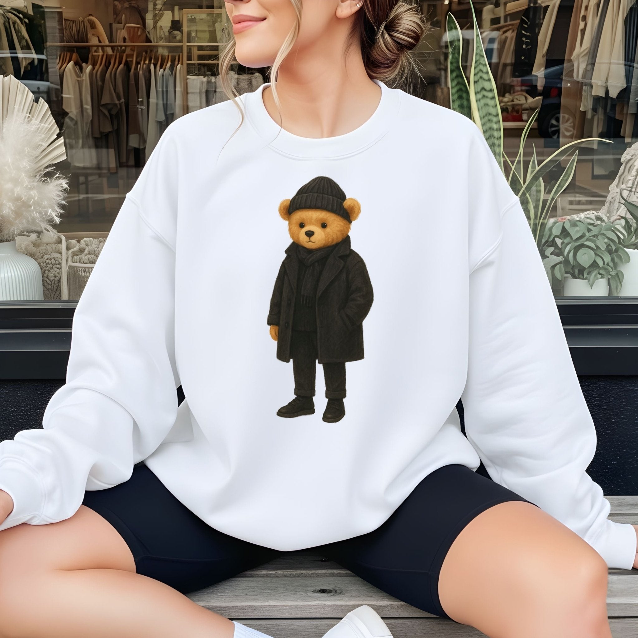 Minimalist Black Teddy Sweatshirt - Craig Michael Design