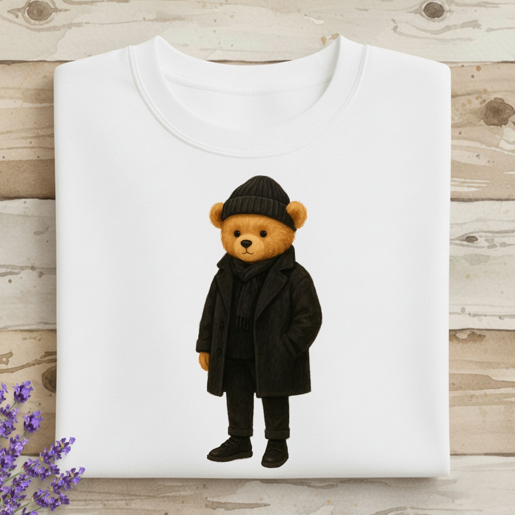 Minimalist Black Teddy Sweatshirt - Craig Michael Design
