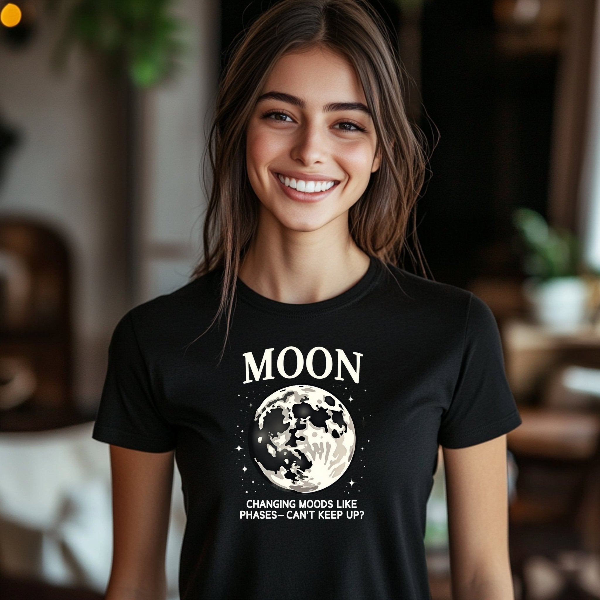 Moon Phases Astrology T-Shirt, Changing Moods Graphic Tee, Unisex Casual Wear, Unique Moon Design, Gift for Astrology Lovers - Craig Michael Design