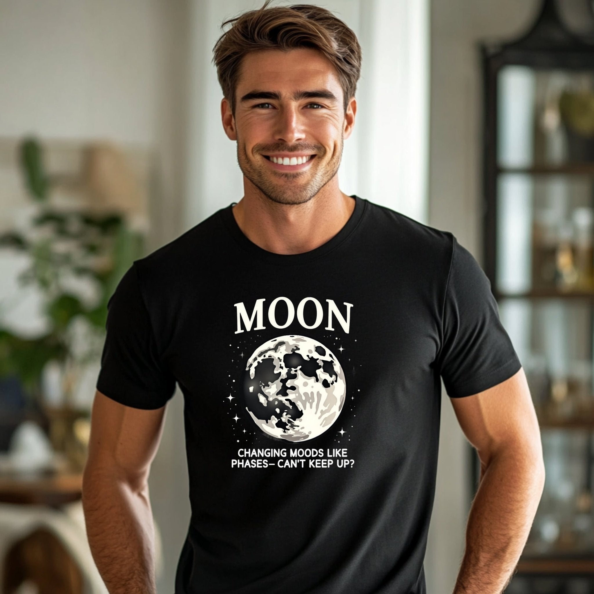 Moon Phases Astrology T-Shirt, Changing Moods Graphic Tee, Unisex Casual Wear, Unique Moon Design, Gift for Astrology Lovers - Craig Michael Design