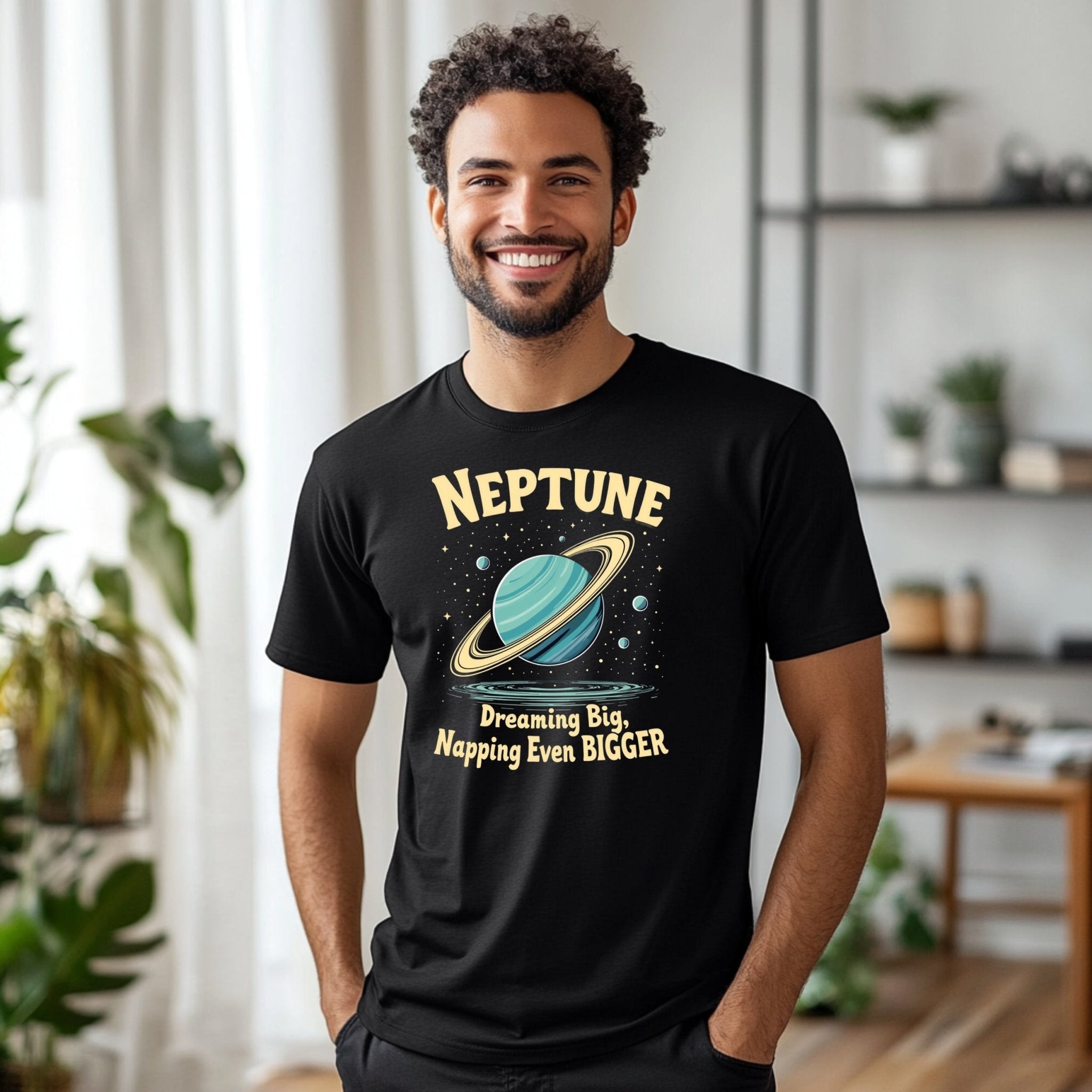 Neptune T-Shirt Astrology Graphic Tee Dreaming Big Napping Even Bigger Planet Themed Shirt Unique Gift for Astrologers - Craig Michael Design