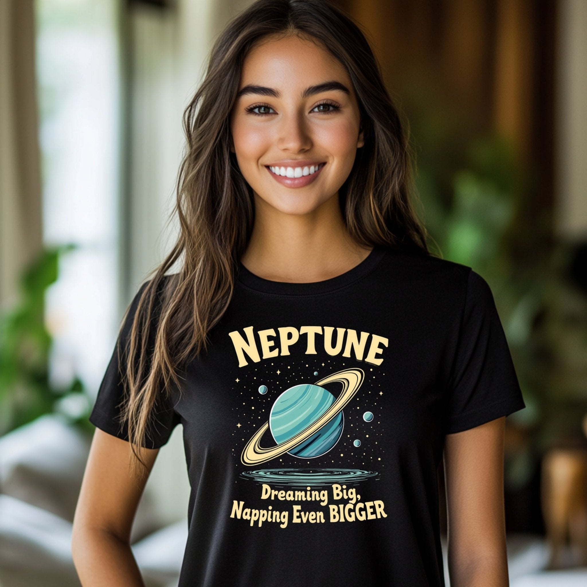 Neptune T-Shirt Astrology Graphic Tee Dreaming Big Napping Even Bigger Planet Themed Shirt Unique Gift for Astrologers - Craig Michael Design