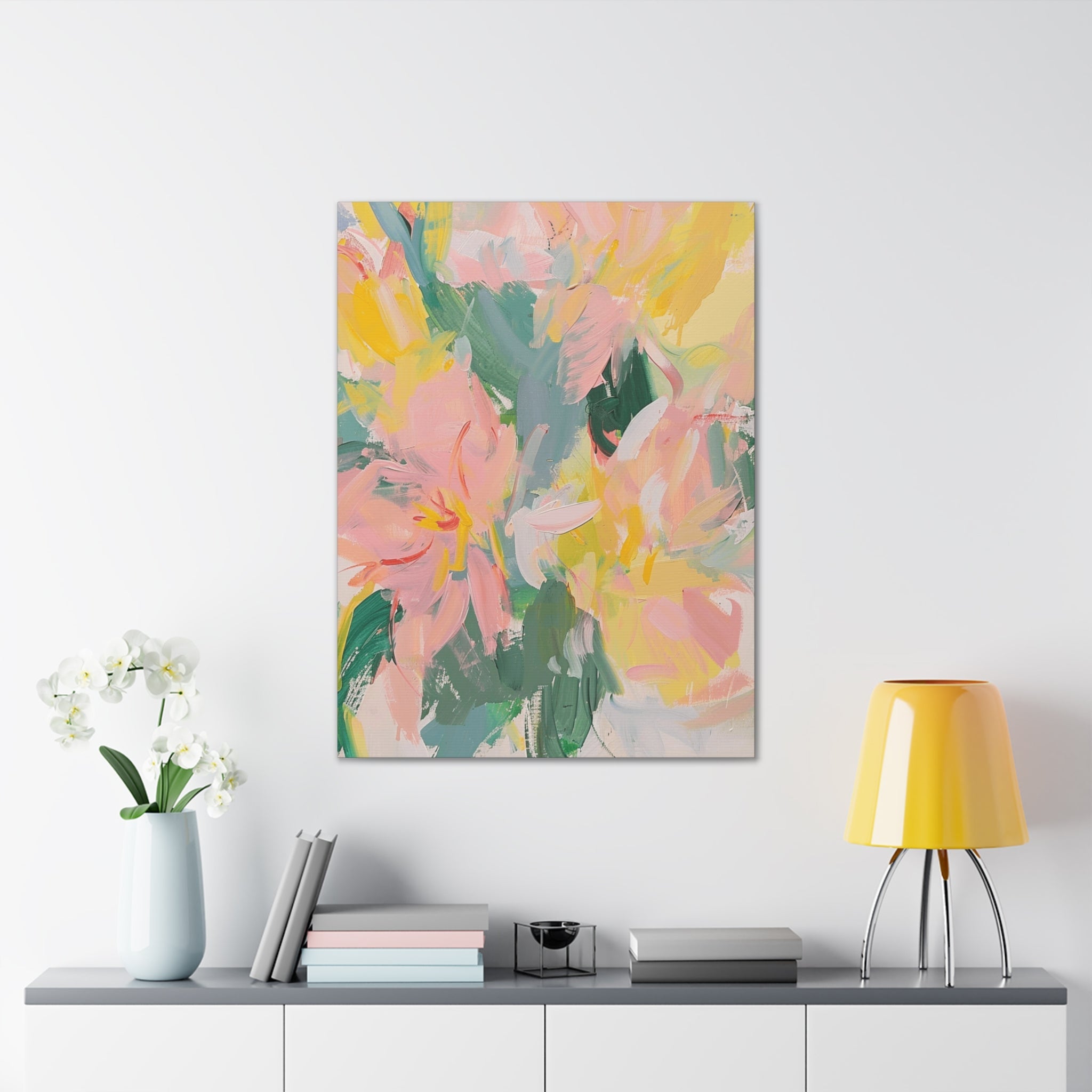 Oil pastel artwork colourful art, abstract impressionist painting, Misty Reverie oil pastel artwork, nature - inspired art, serene landscape painting, floral artwork - Craig Michael Design